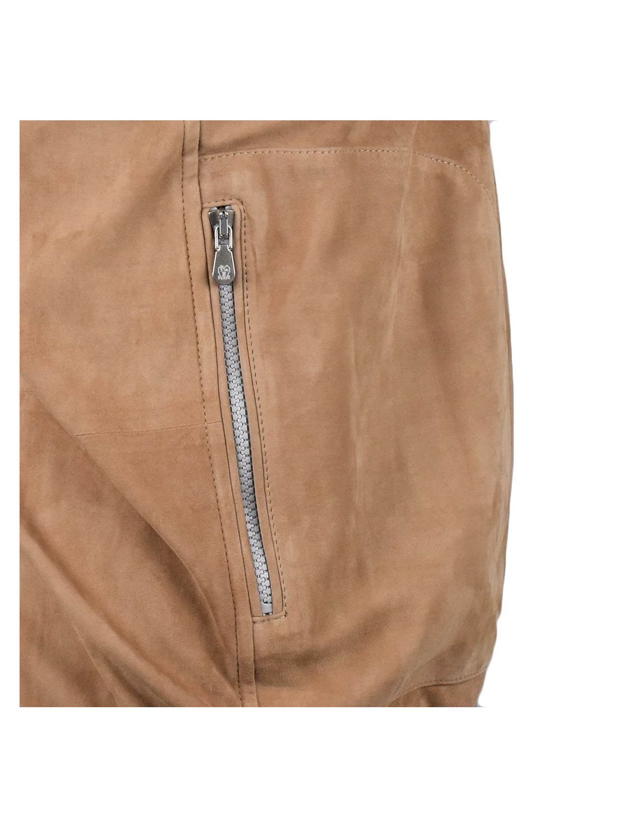 Brunello Cucinelli Beige Leather Coat