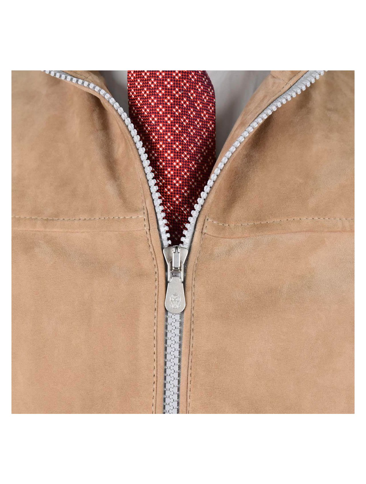 Brunello Cucinelli Beige Leather Coat