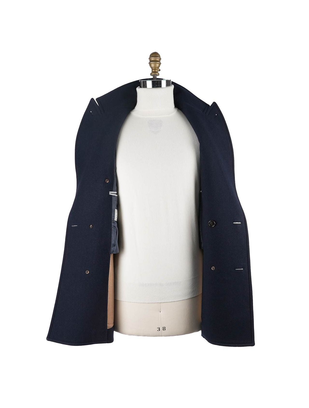 Brunello Cucinelli Blue Virgin Wool Coat