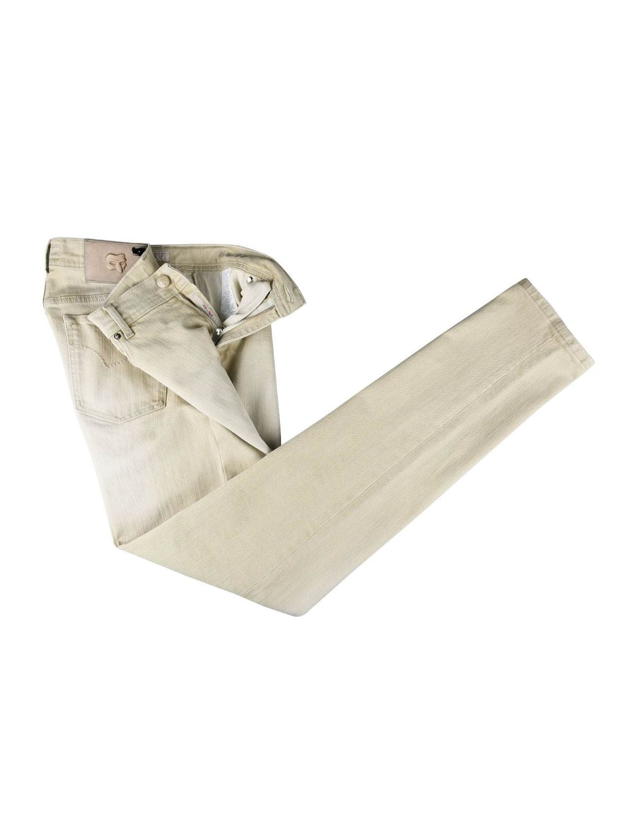 Marco Pescarolo Beige Cotton Pl Jeans