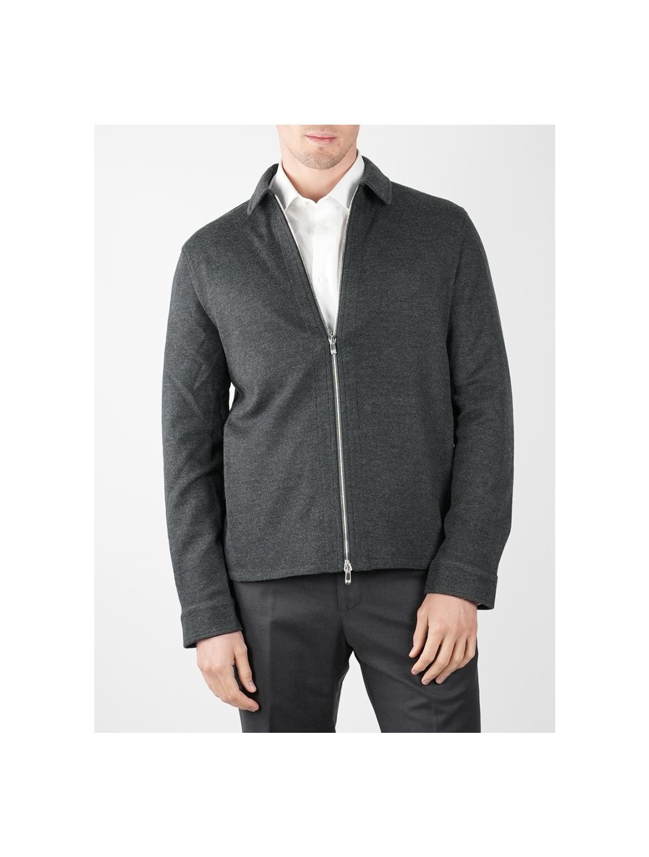 Marco Pescarolo Gray Virgin Wool Cashmere Coat