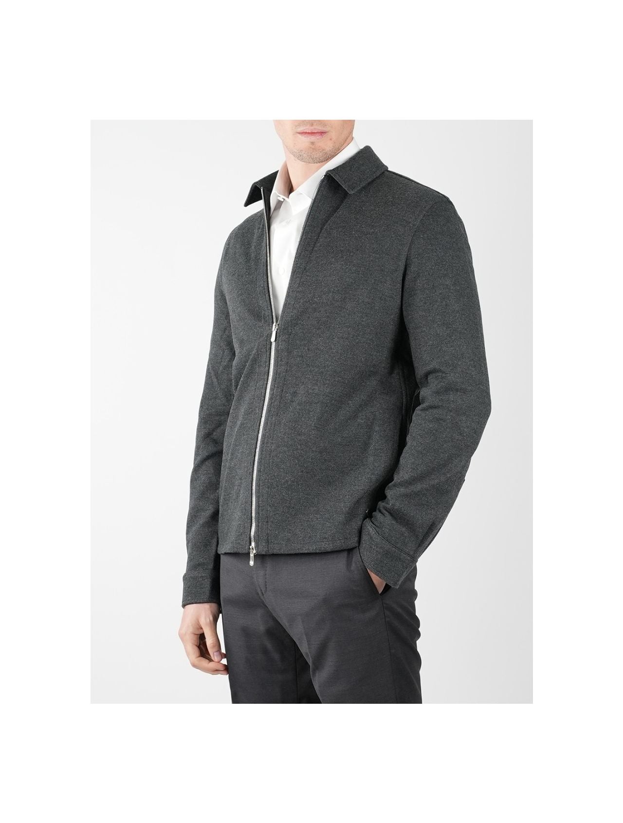 Marco Pescarolo Gray Virgin Wool Cashmere Coat