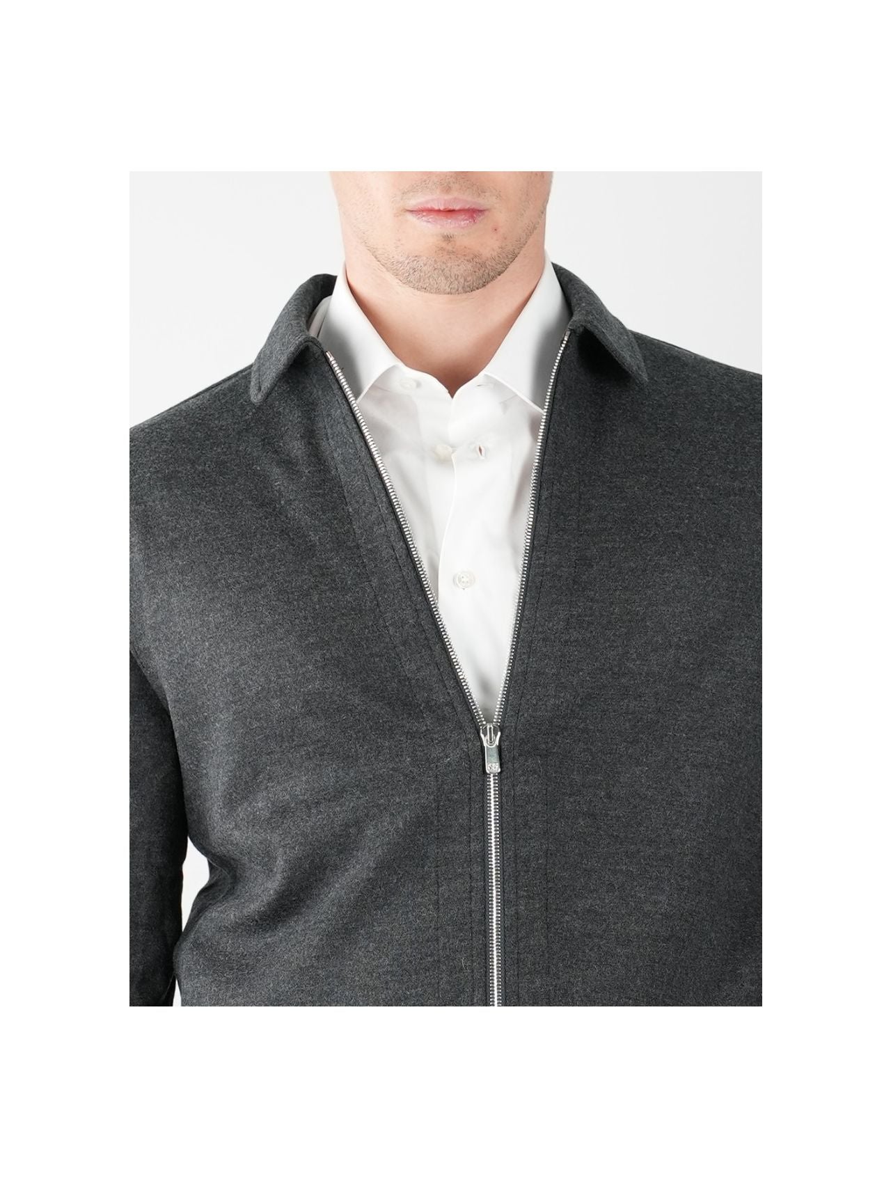 Marco Pescarolo Gray Virgin Wool Cashmere Coat