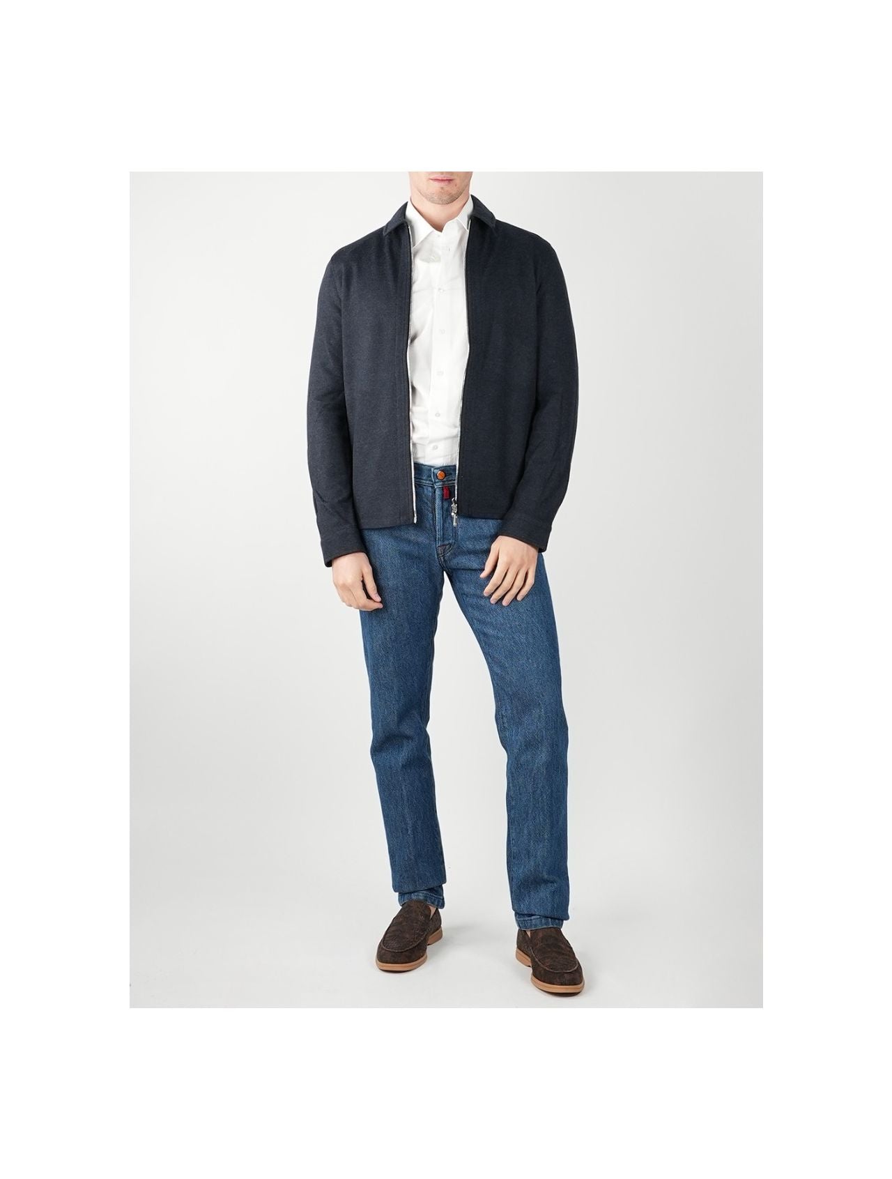 Marco Pescarolo Blue Virgin Wool Cashmere Coat