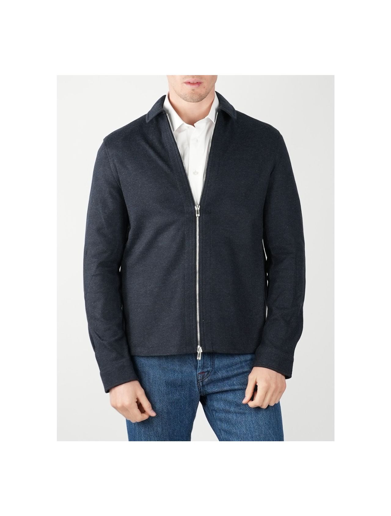 Marco Pescarolo Blue Virgin Wool Cashmere Coat