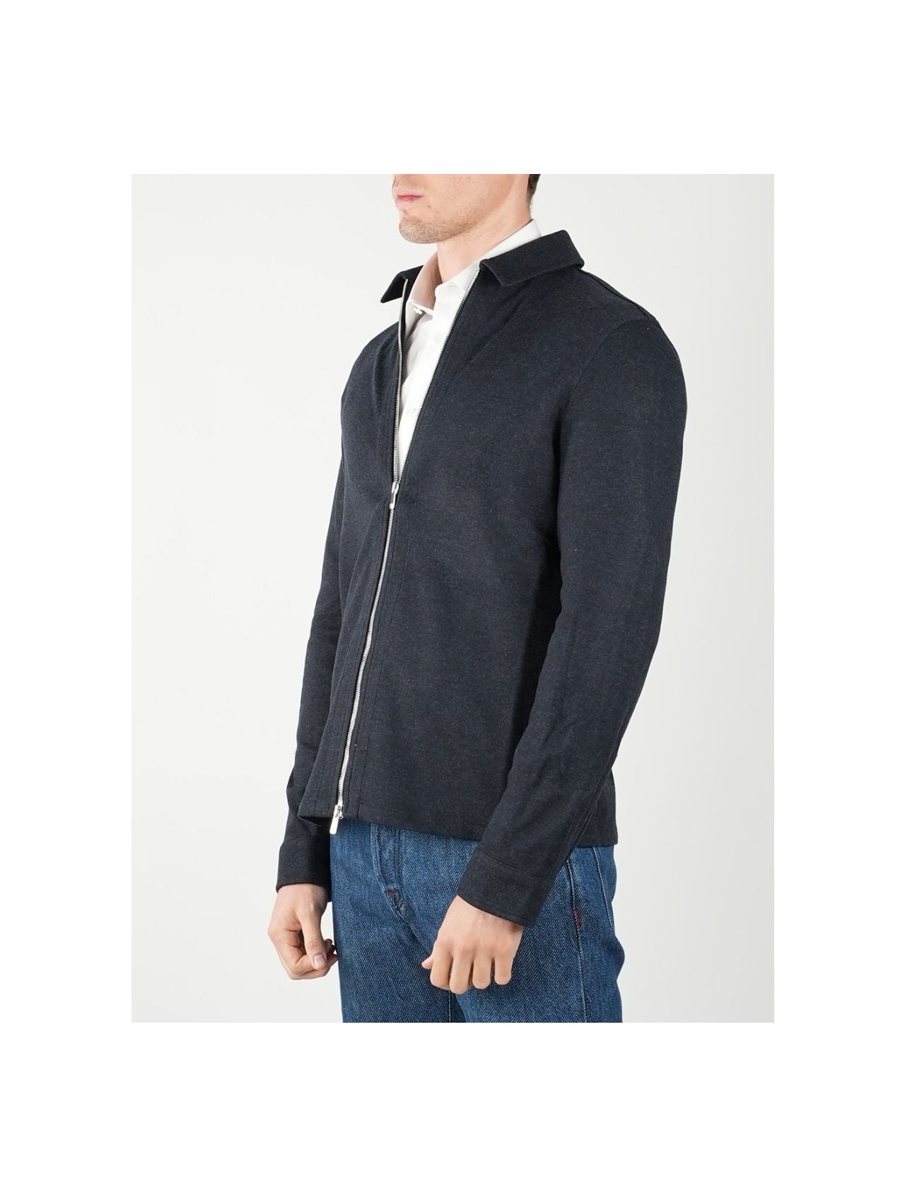 Marco Pescarolo Blue Virgin Wool Cashmere Coat