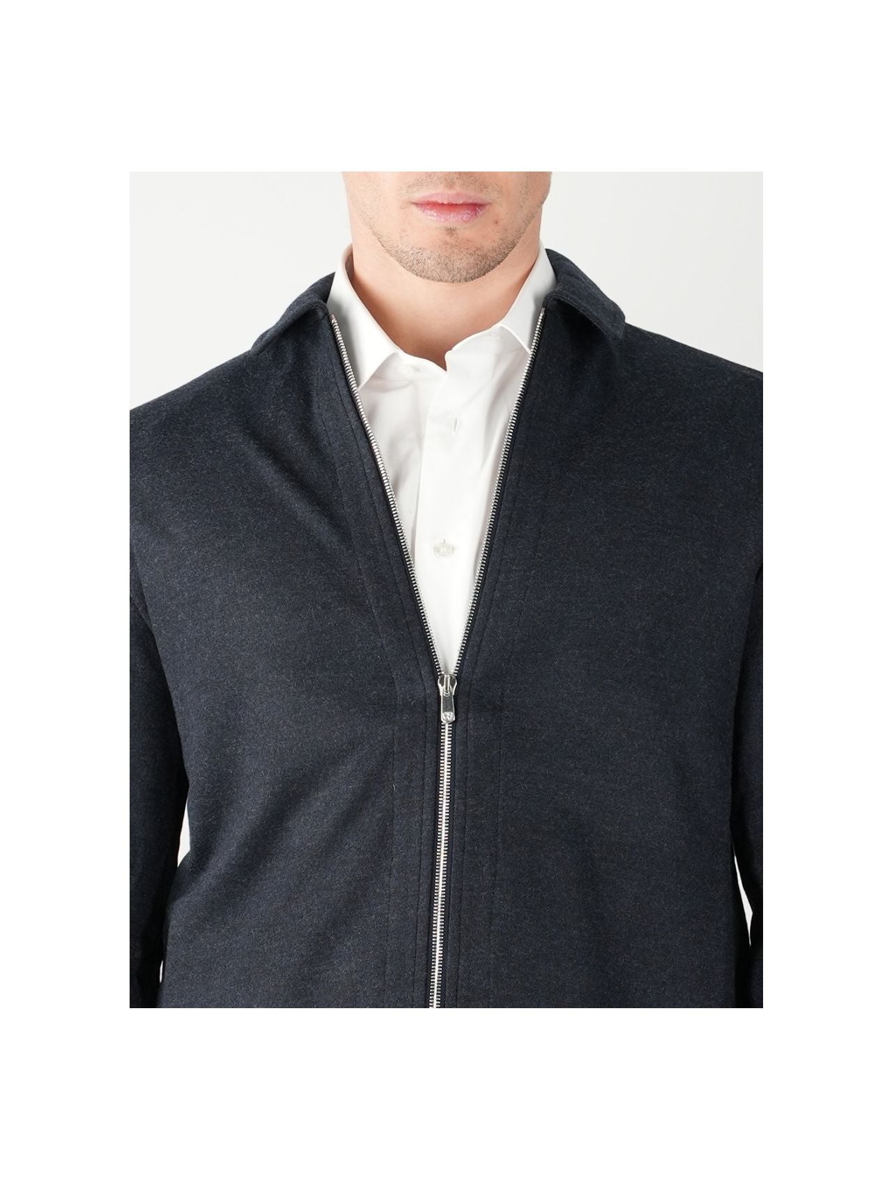 Marco Pescarolo Blue Virgin Wool Cashmere Coat