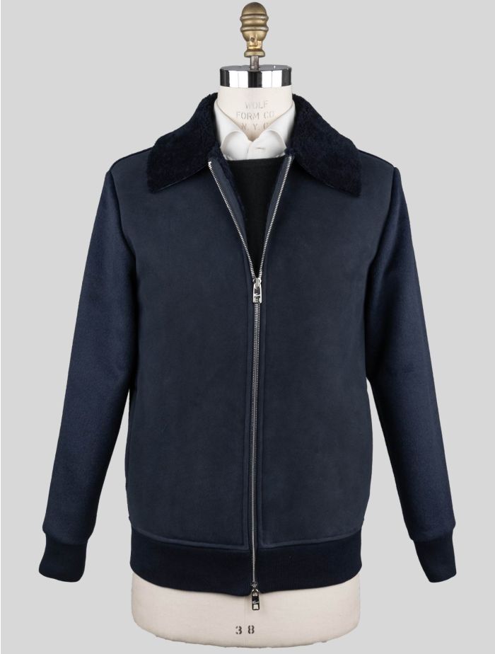 Marco Pescarolo Blue Pl Virgin Wool Sheepskin Coat