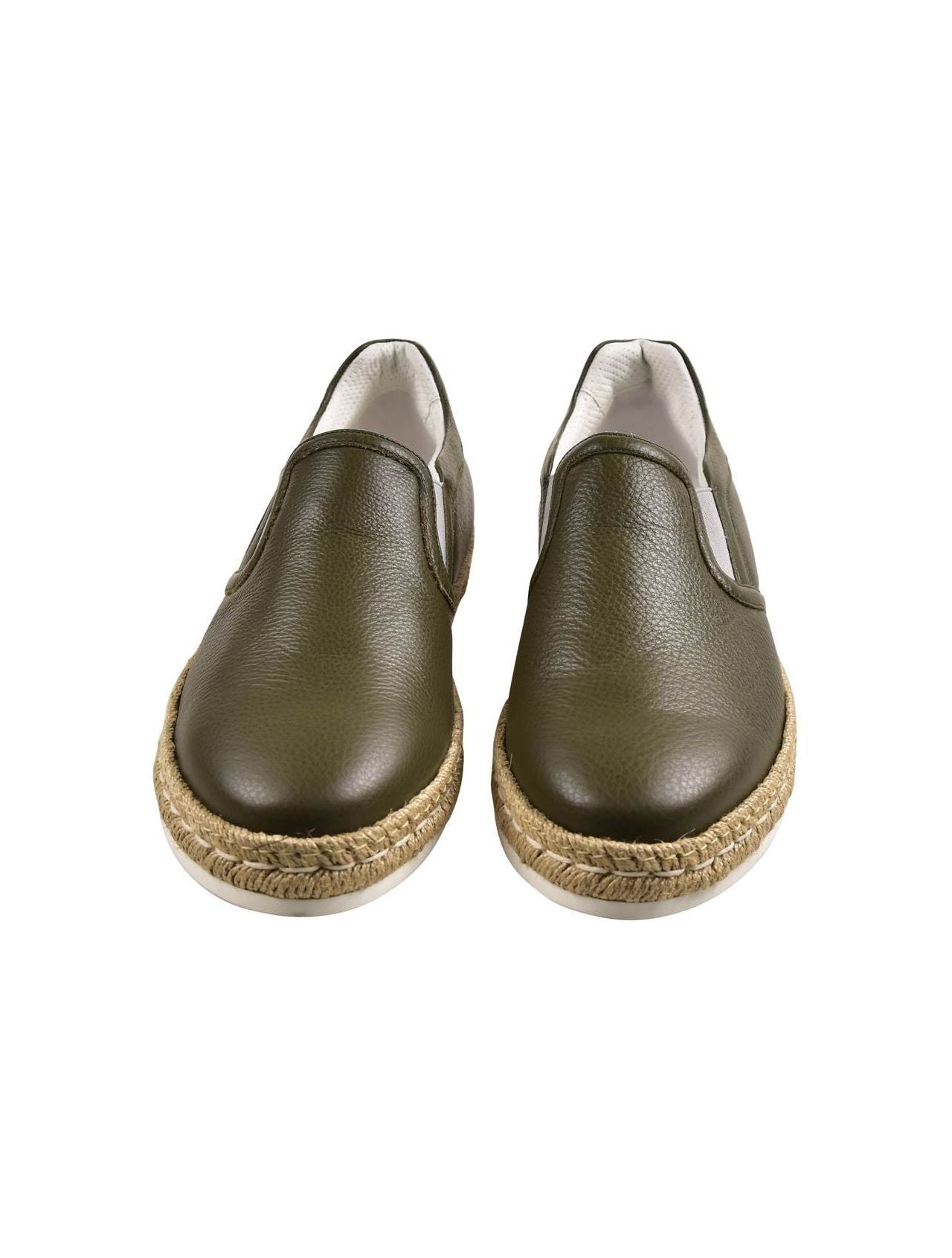 Kiton Green Leather Sneakers Shoes