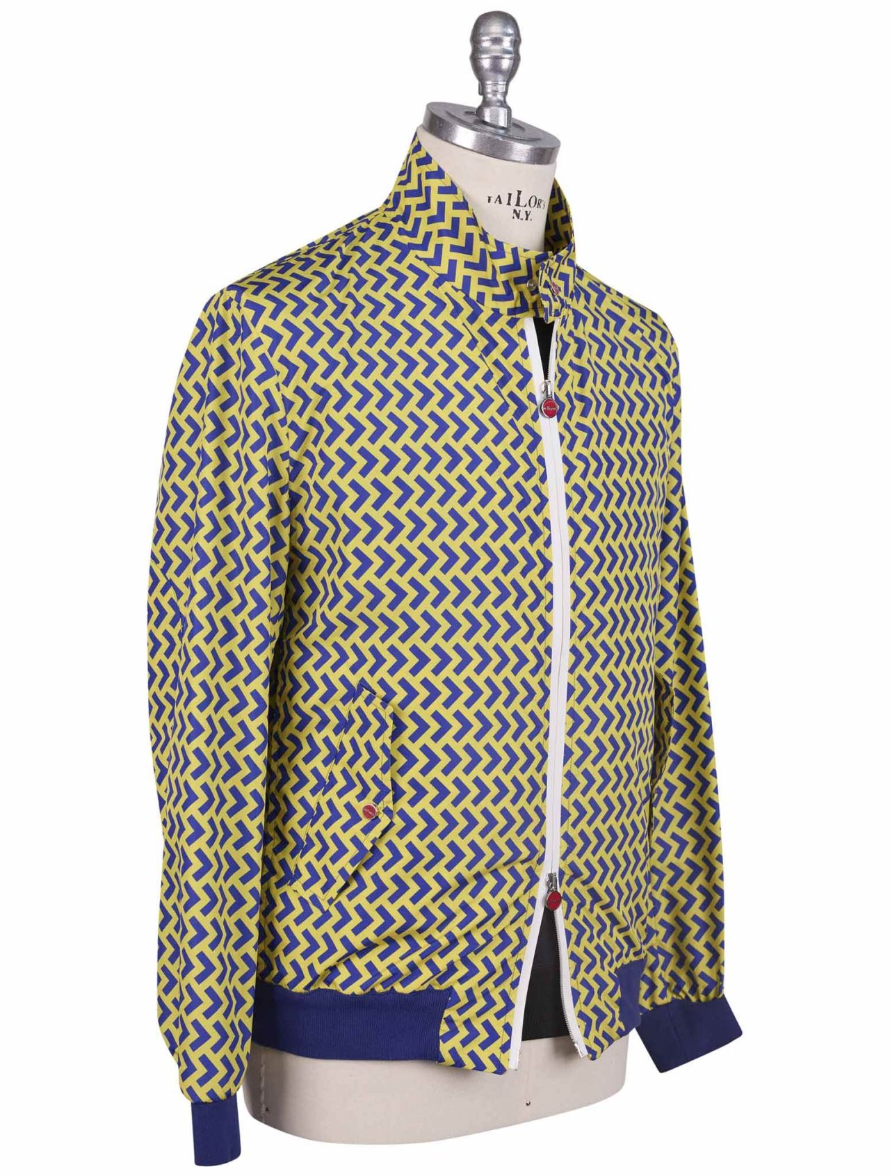 Kiton Blue Yellow Pl Coat