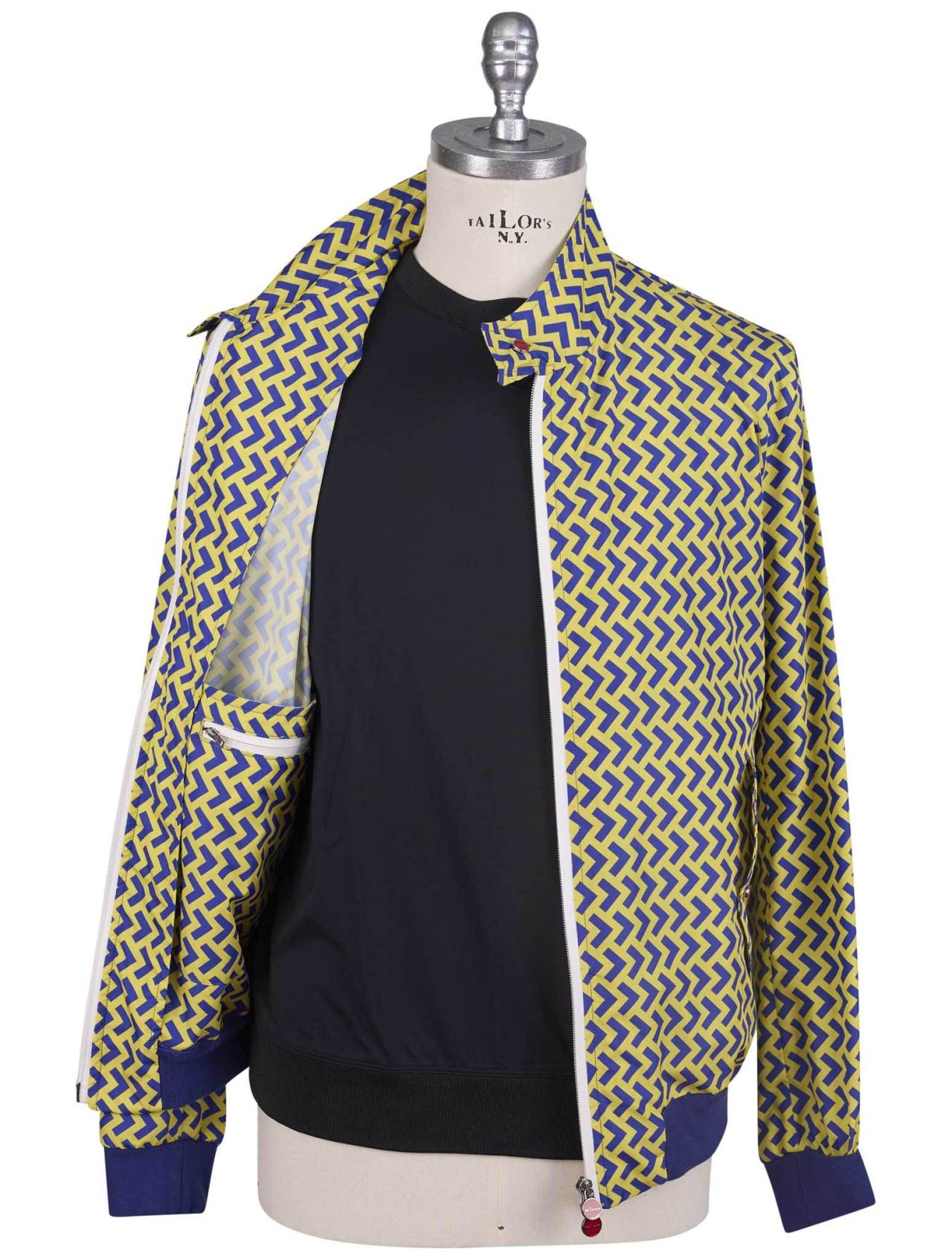 Kiton Blue Yellow Pl Coat