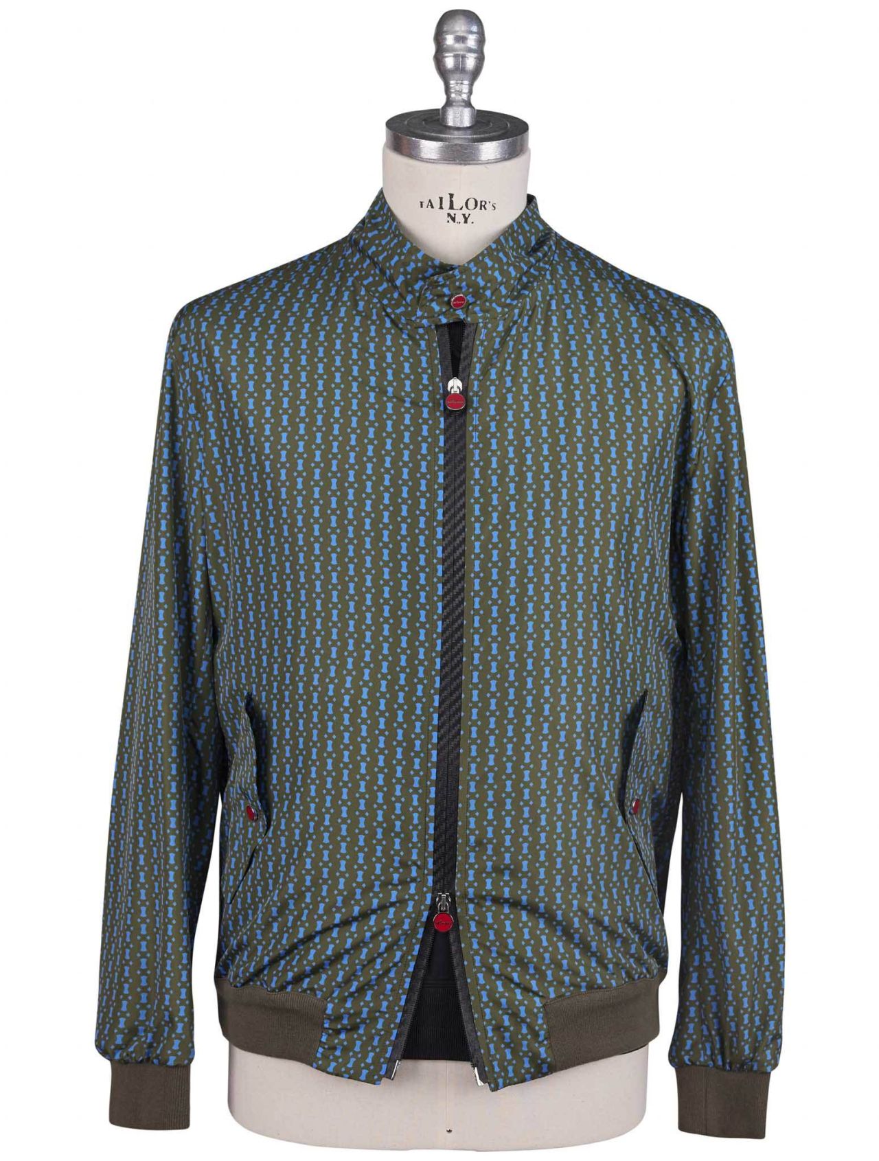 Kiton Blue Green Pl Coat