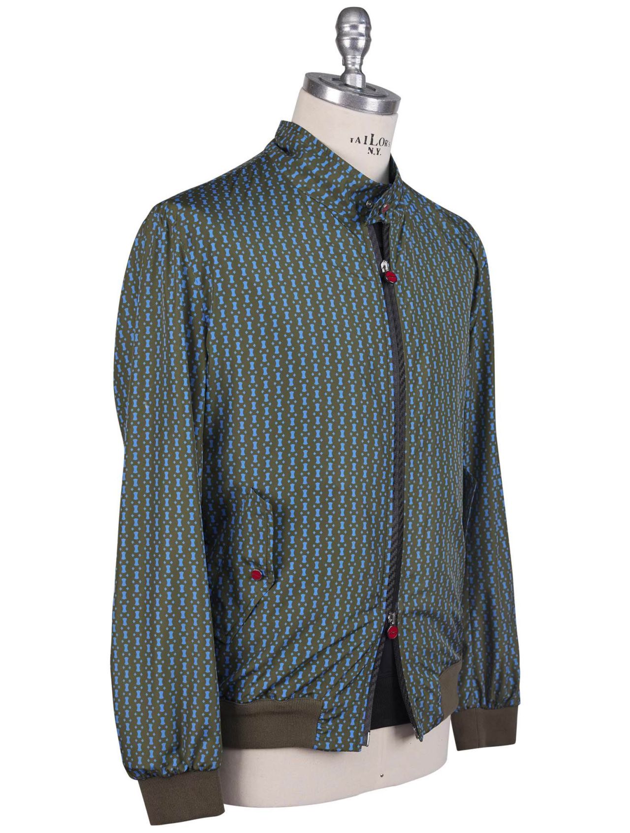 Kiton Blue Green Pl Coat