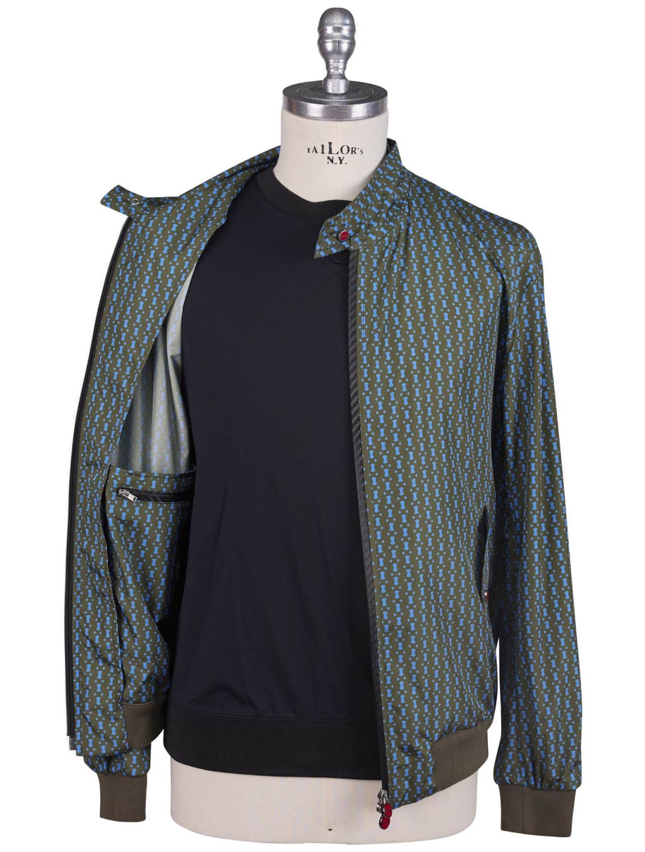 Kiton Blue Green Pl Coat