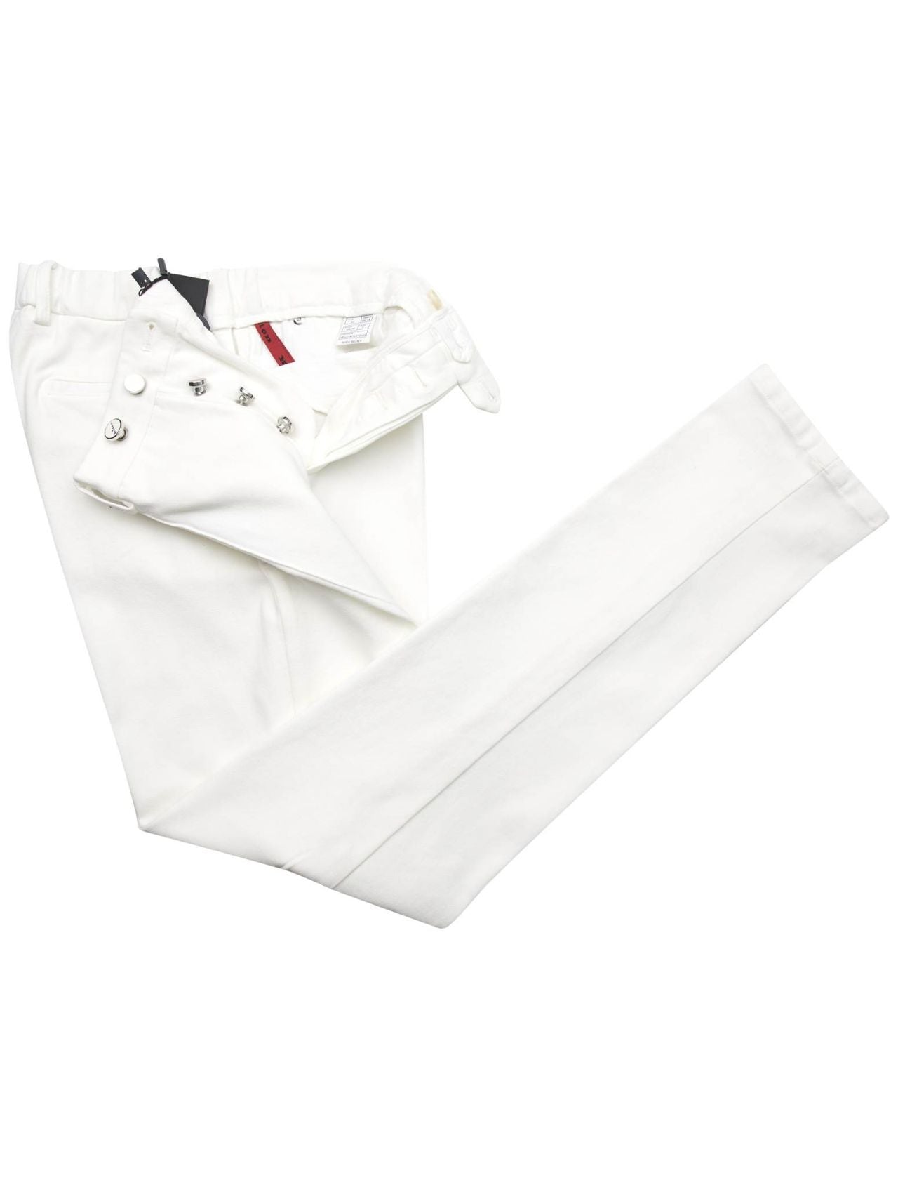 Kiton White Cotton Ly Ea Pants