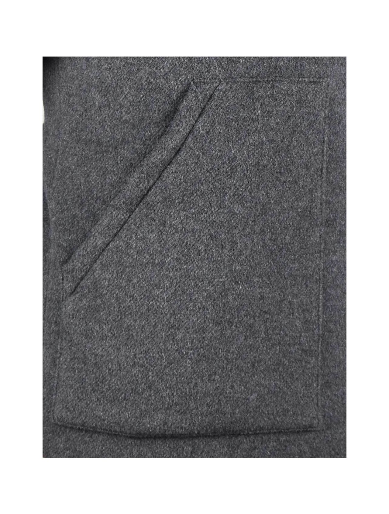 KNT Kiton Gray Virgin Wool Pa Cashmere Coat
