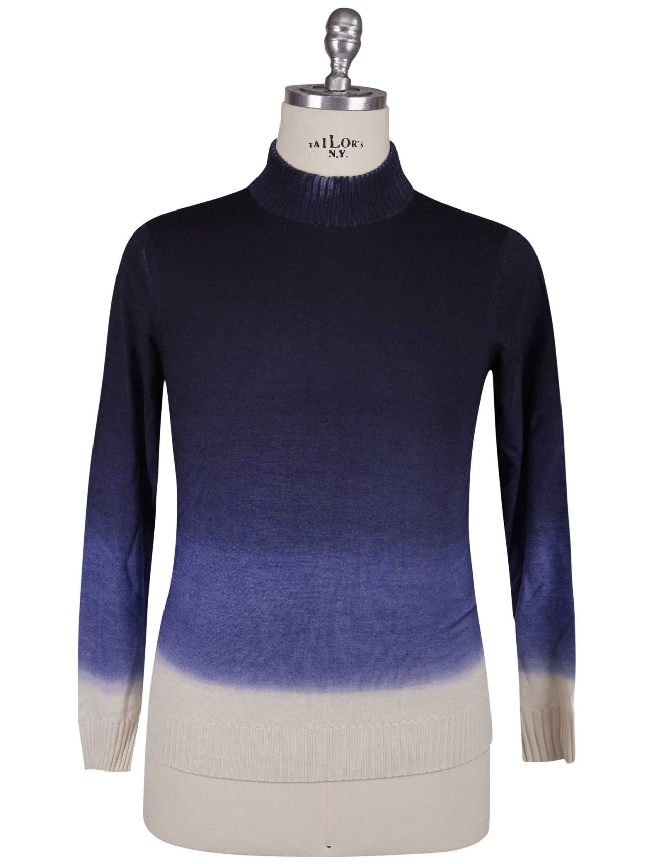 Kiton Multicolor Cashmere Silk Sweater Half Neck