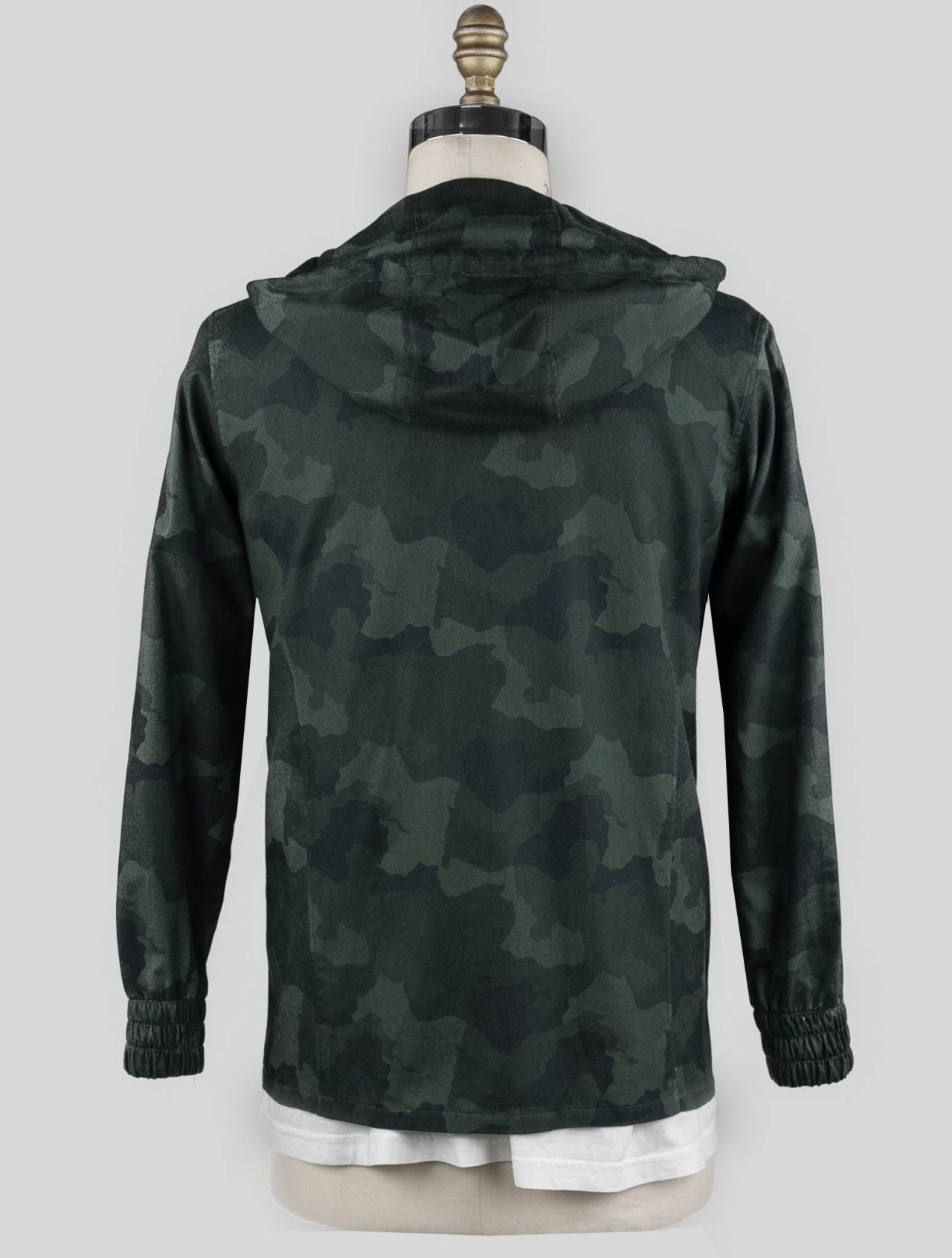 Kiton Camouflage Green Cotton Sweatshirt Umbi