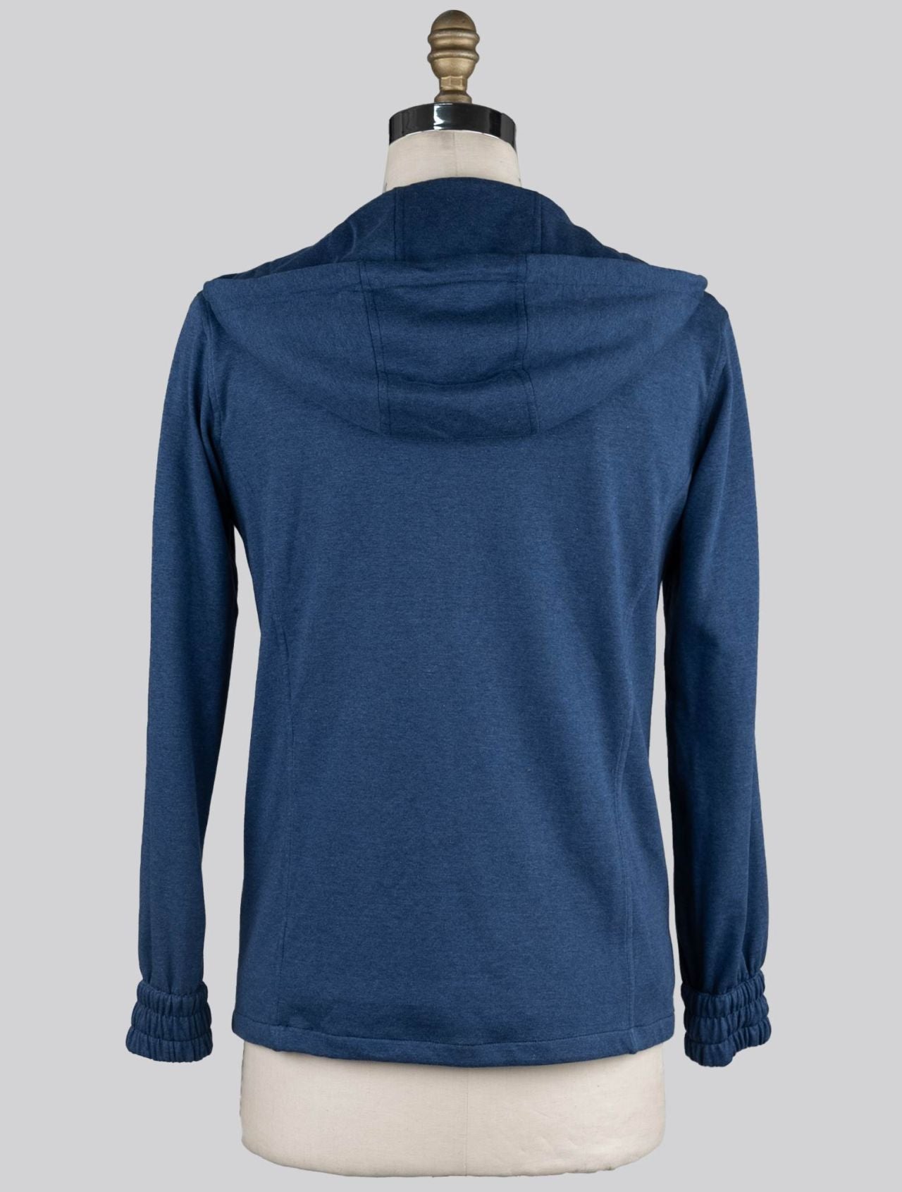 Kiton Blue Cotton Cashmere Sweatshirt Umbi