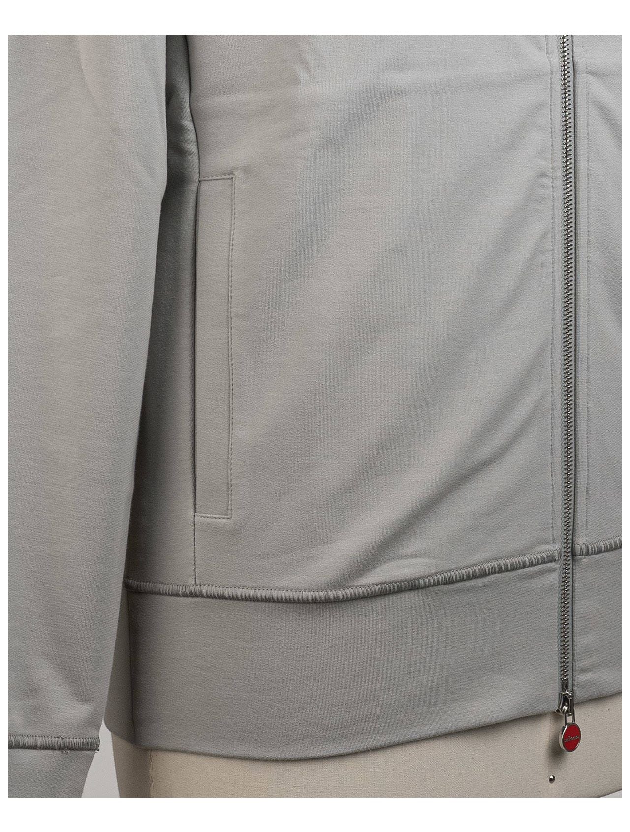 Kiton Gray Cotton Ea Sweater Full Zip