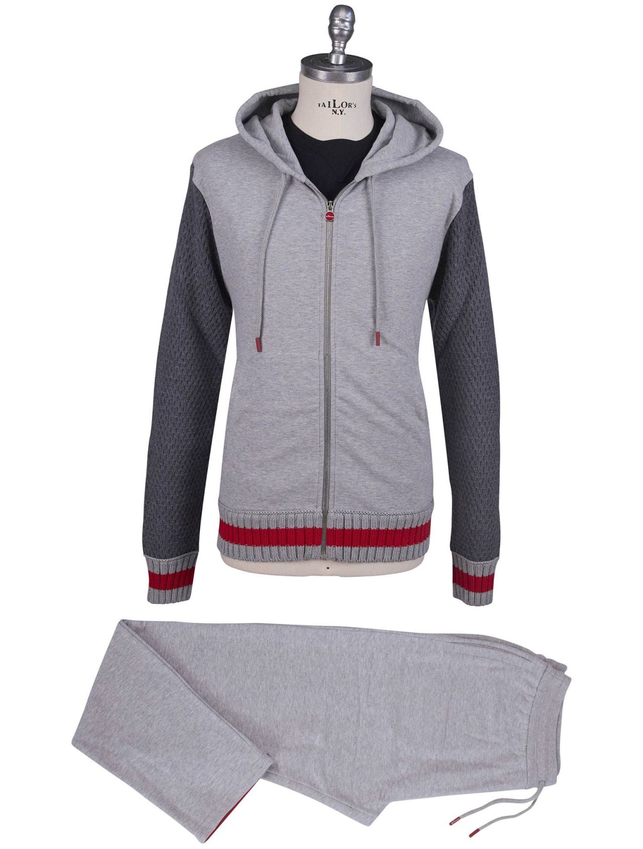 Kiton Gray Cotton Wool Tracksuit