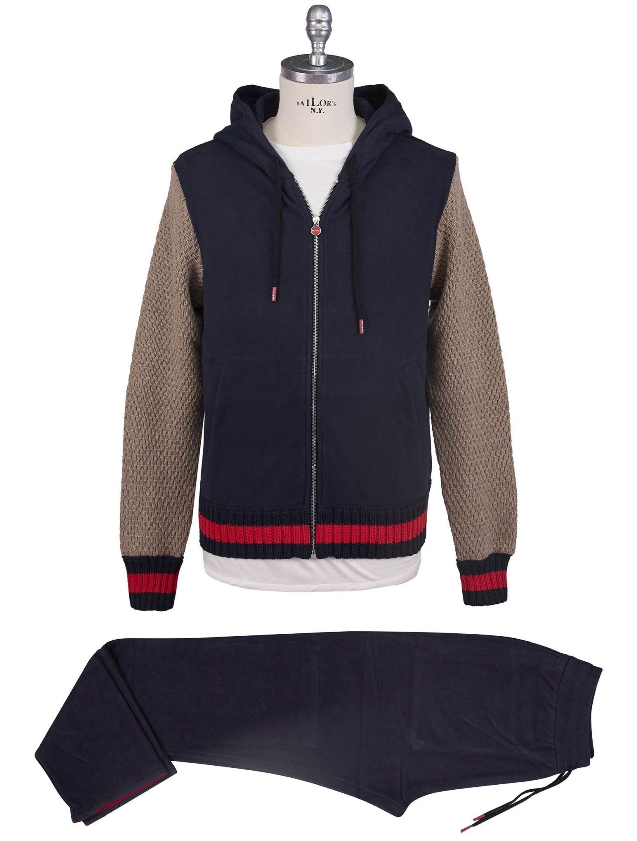 Kiton Blue Cotton Tracksuit