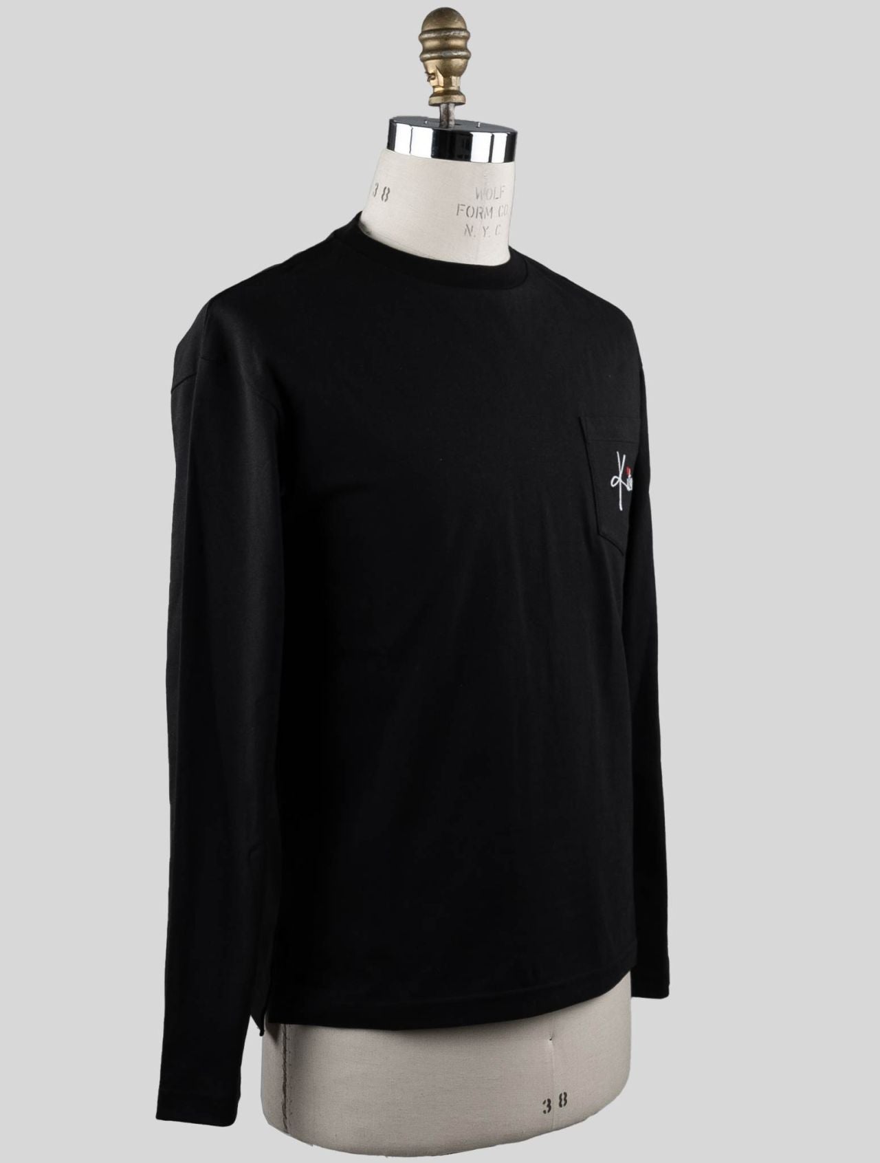 Kiton Black Cotton Long Sleeve T-Shirt