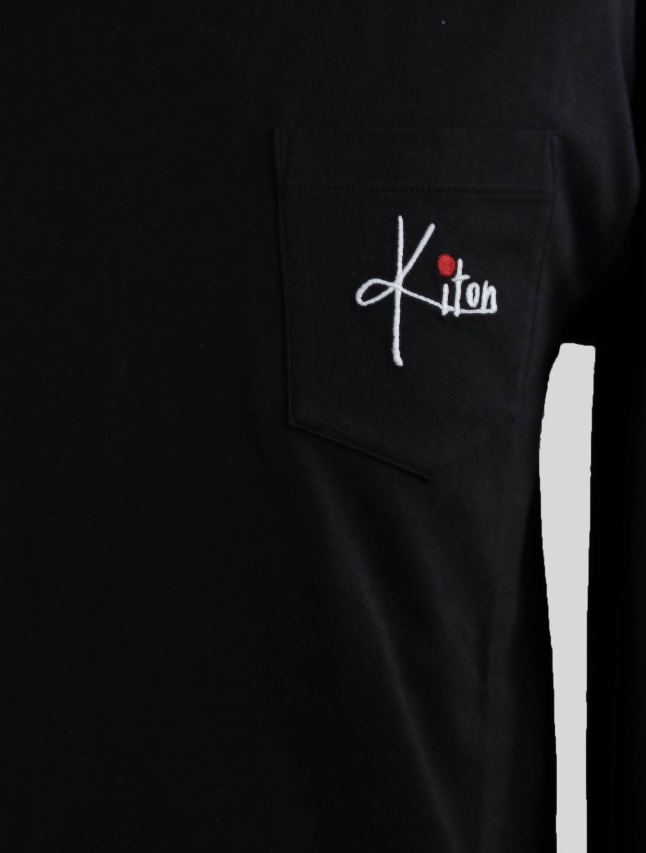 Kiton Black Cotton Long Sleeve T-Shirt
