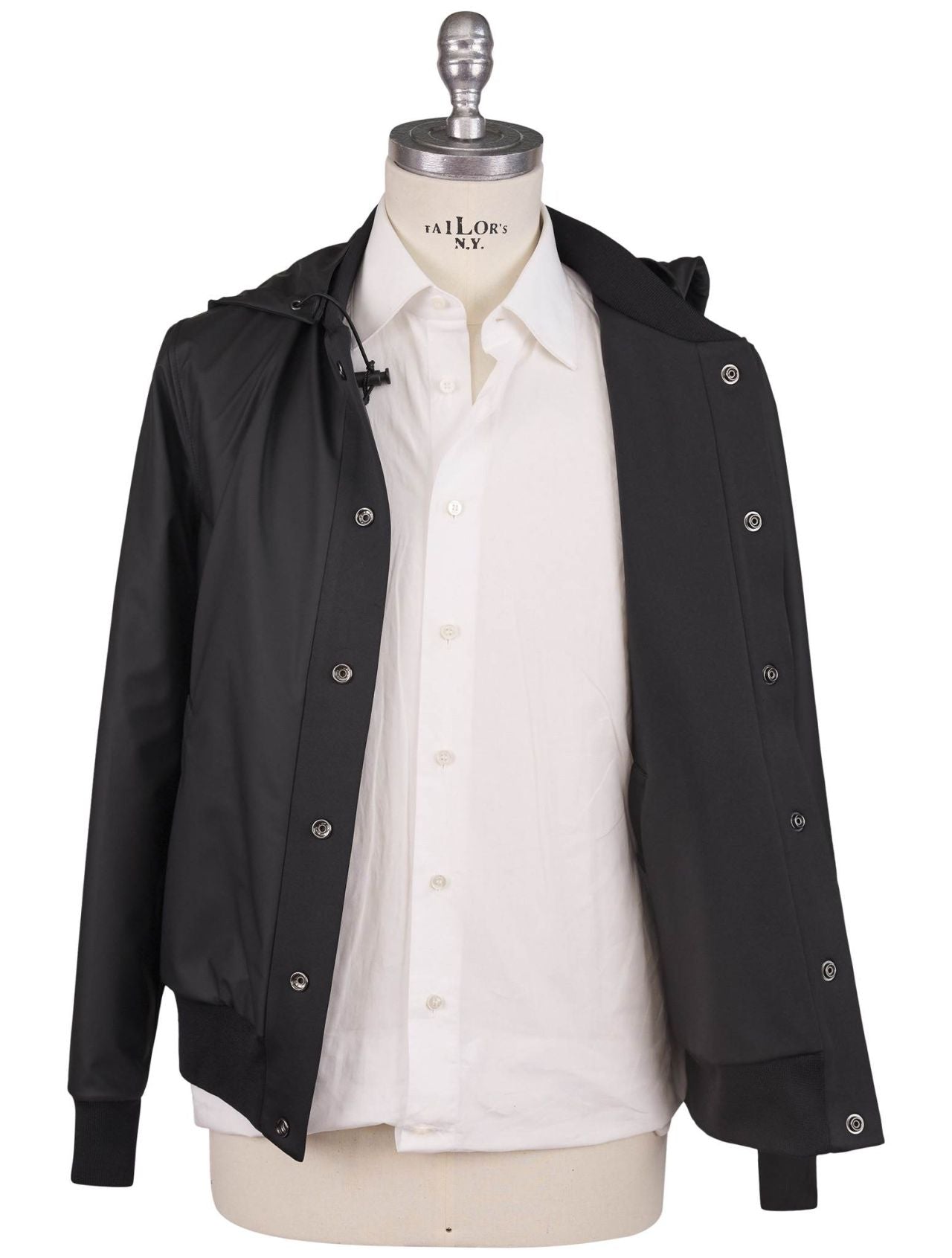 KNT Kiton Kiton Knt Black PL Cotton PA EA Reverse Coat