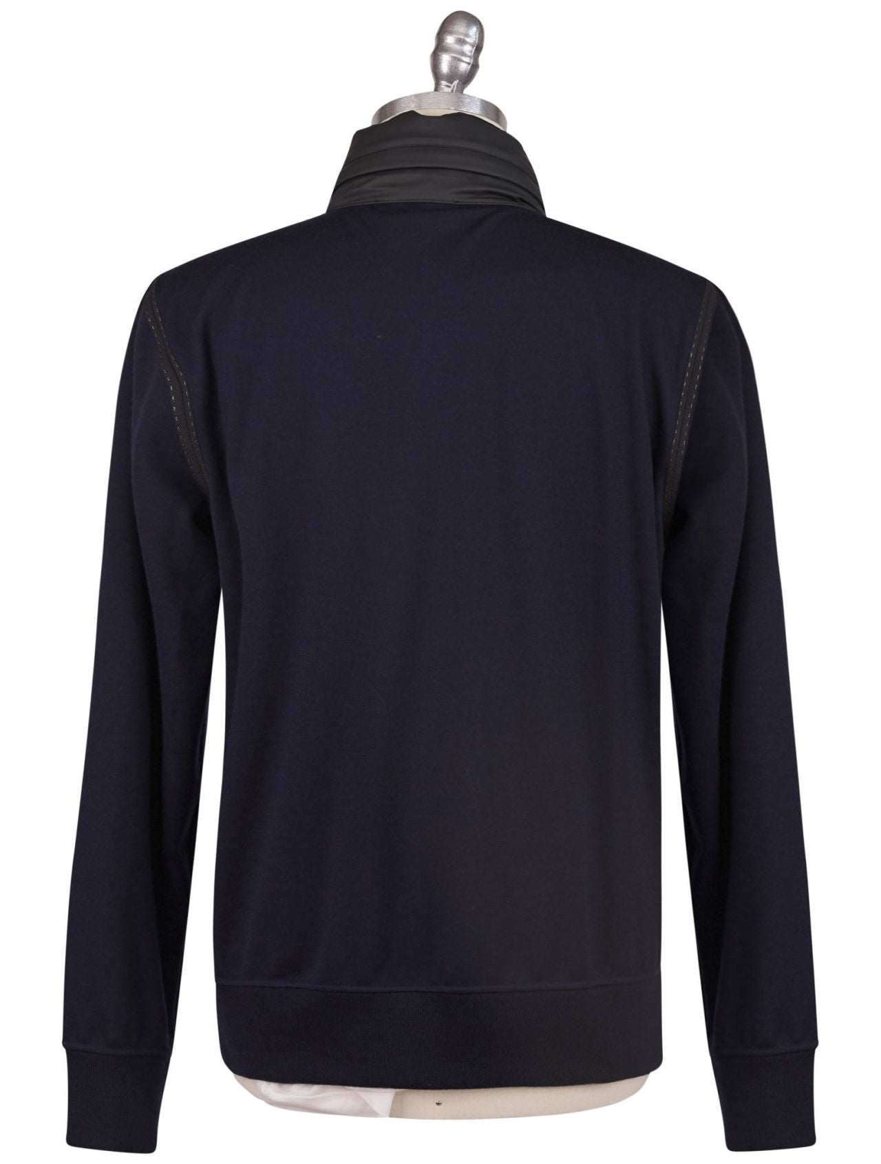KNT Kiton Kiton Knt Blue Virgin Wool Cotton Coat