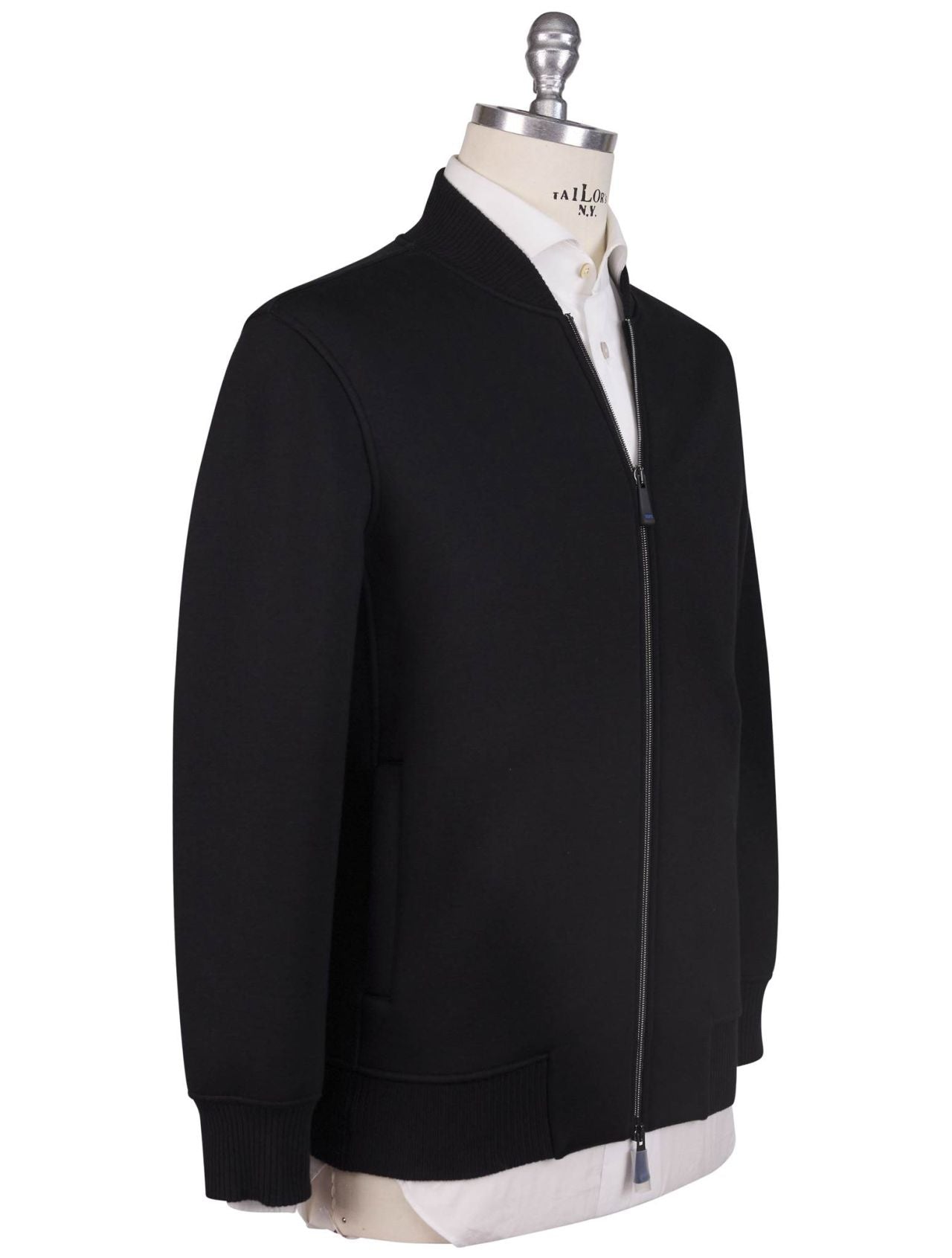 KNT Kiton Kiton Knt Black Viscose EA Coat