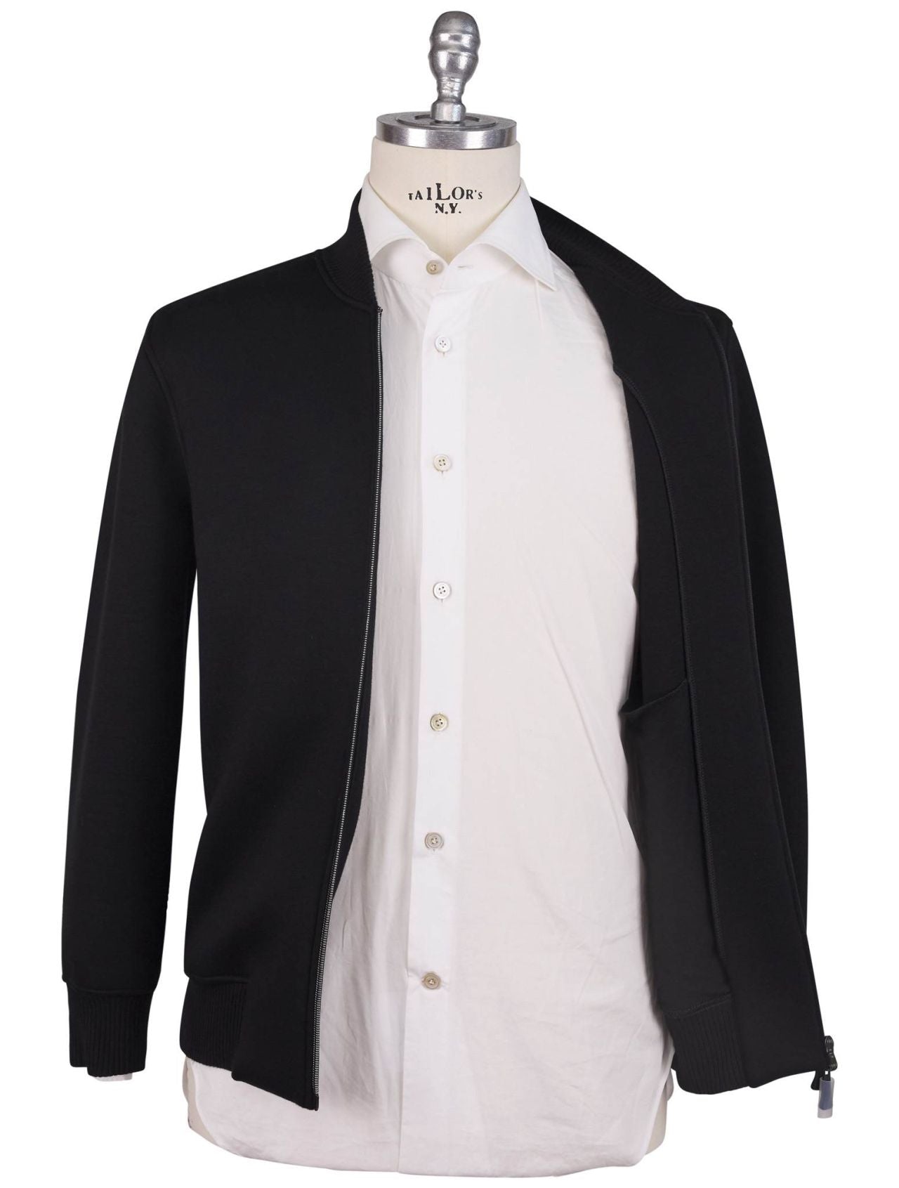 KNT Kiton Kiton Knt Black Viscose EA Coat