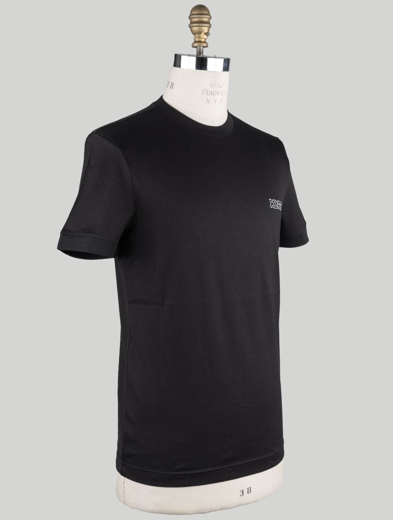 KNT Kiton Black Cotton T-shirt