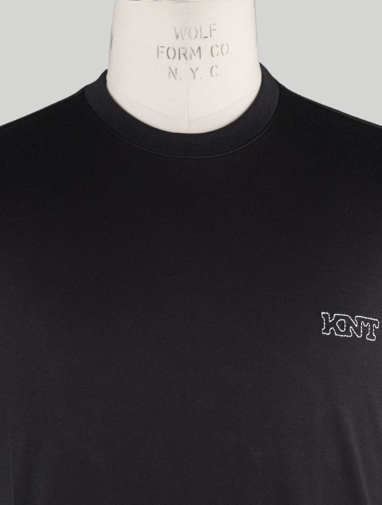 KNT Kiton Black Cotton T-shirt