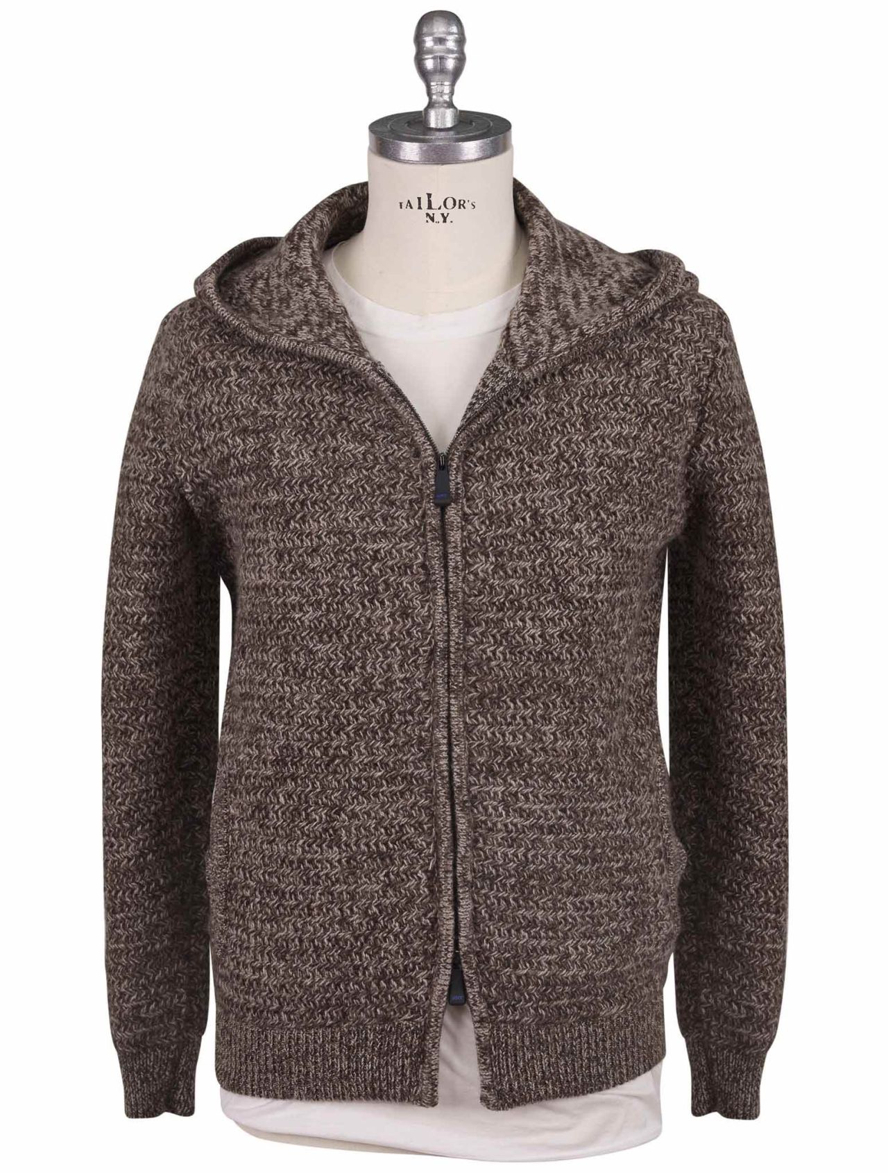 KNT Kiton Kiton Knt Brown Virgin Wool Cashmere Coat