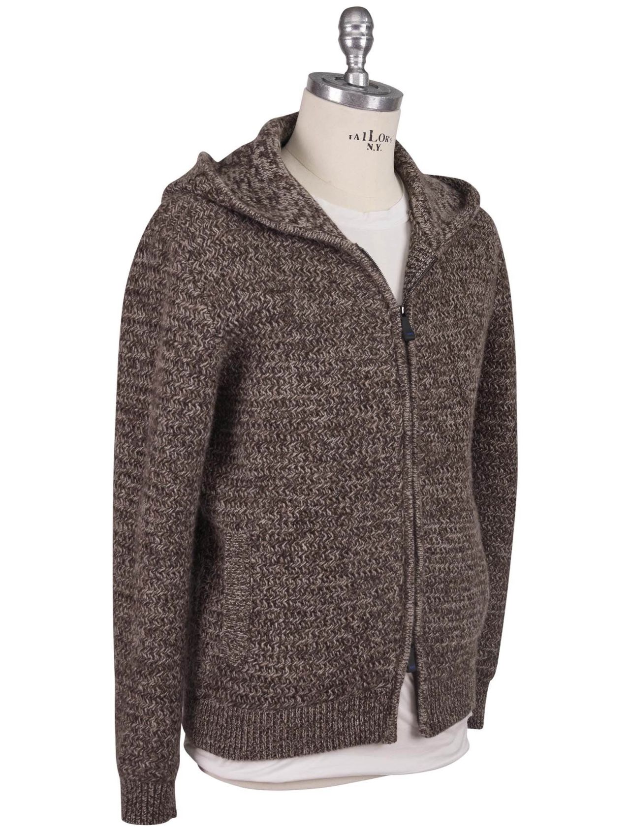 KNT Kiton Kiton Knt Brown Virgin Wool Cashmere Coat