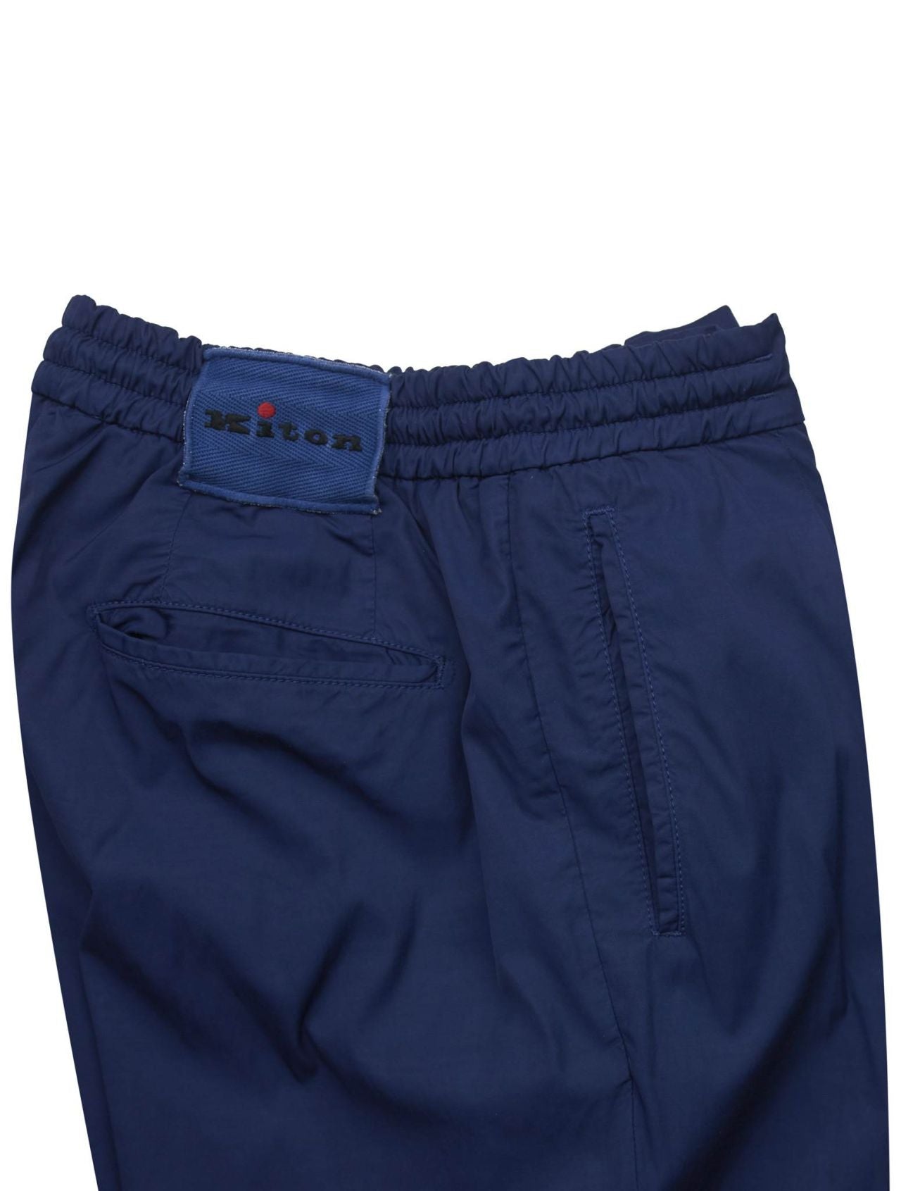 Kiton Blue Viscose Cotton Silk Ea Pants