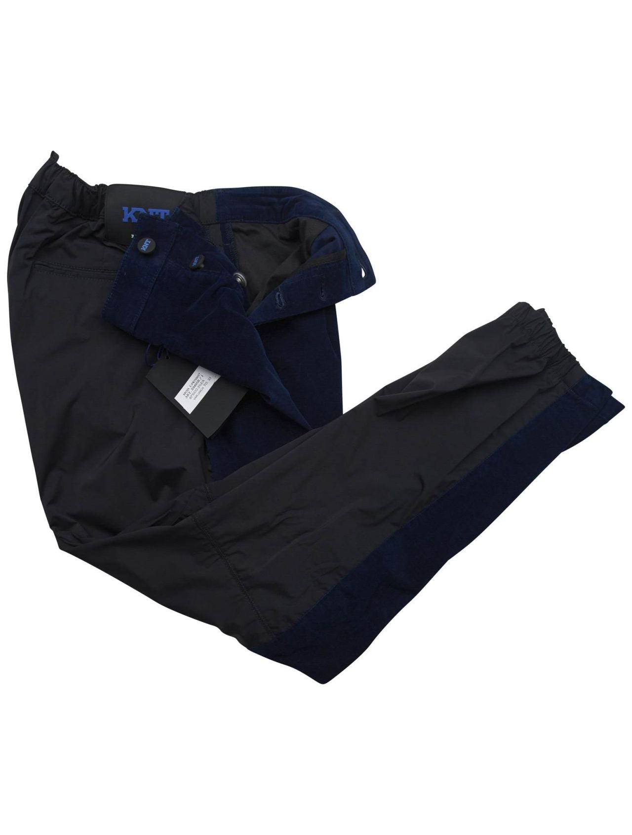KNT Kiton Black Blue Pl Cotton Ea Pants