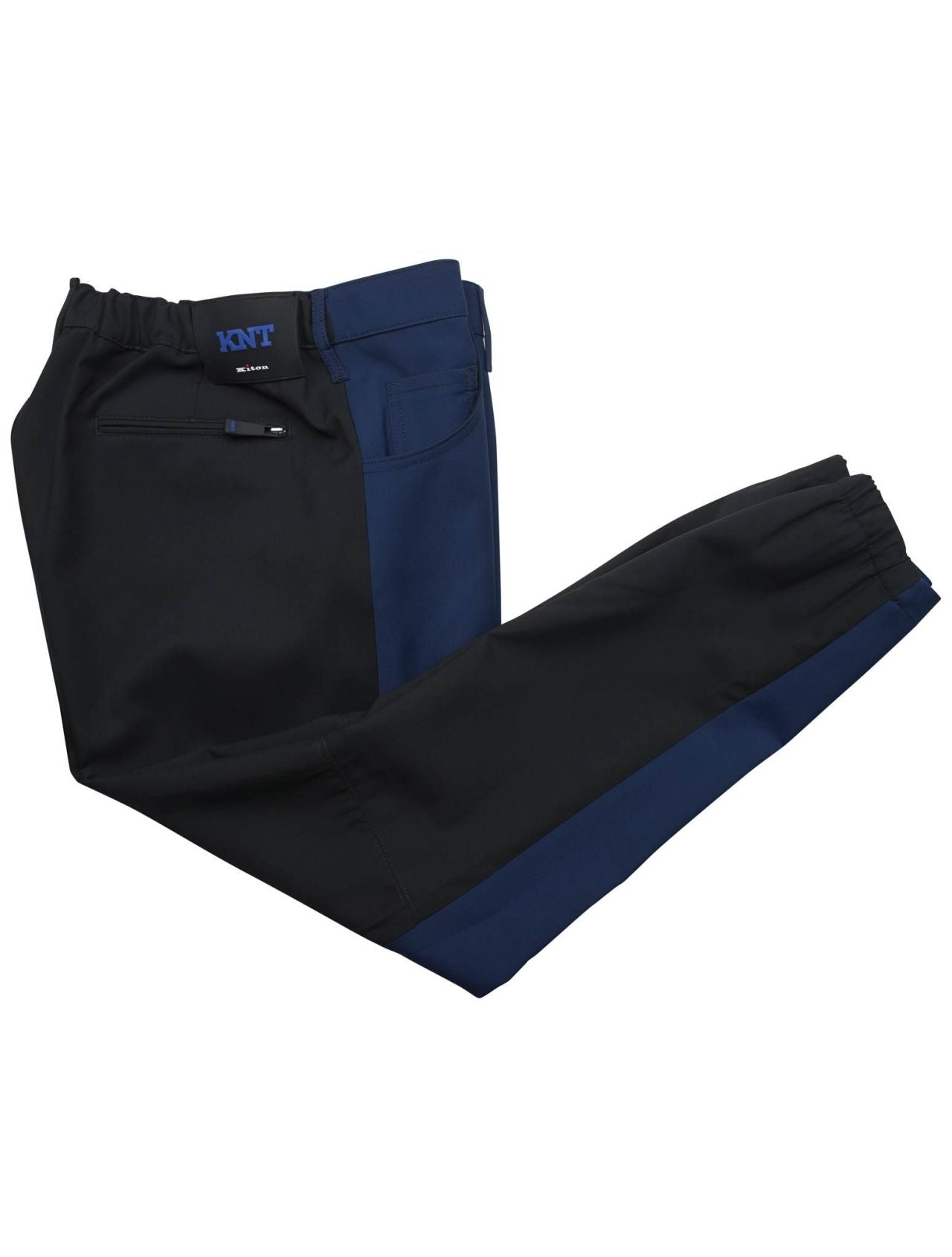 KNT Kiton Blue Black Pl Wool Pu Ea Pants