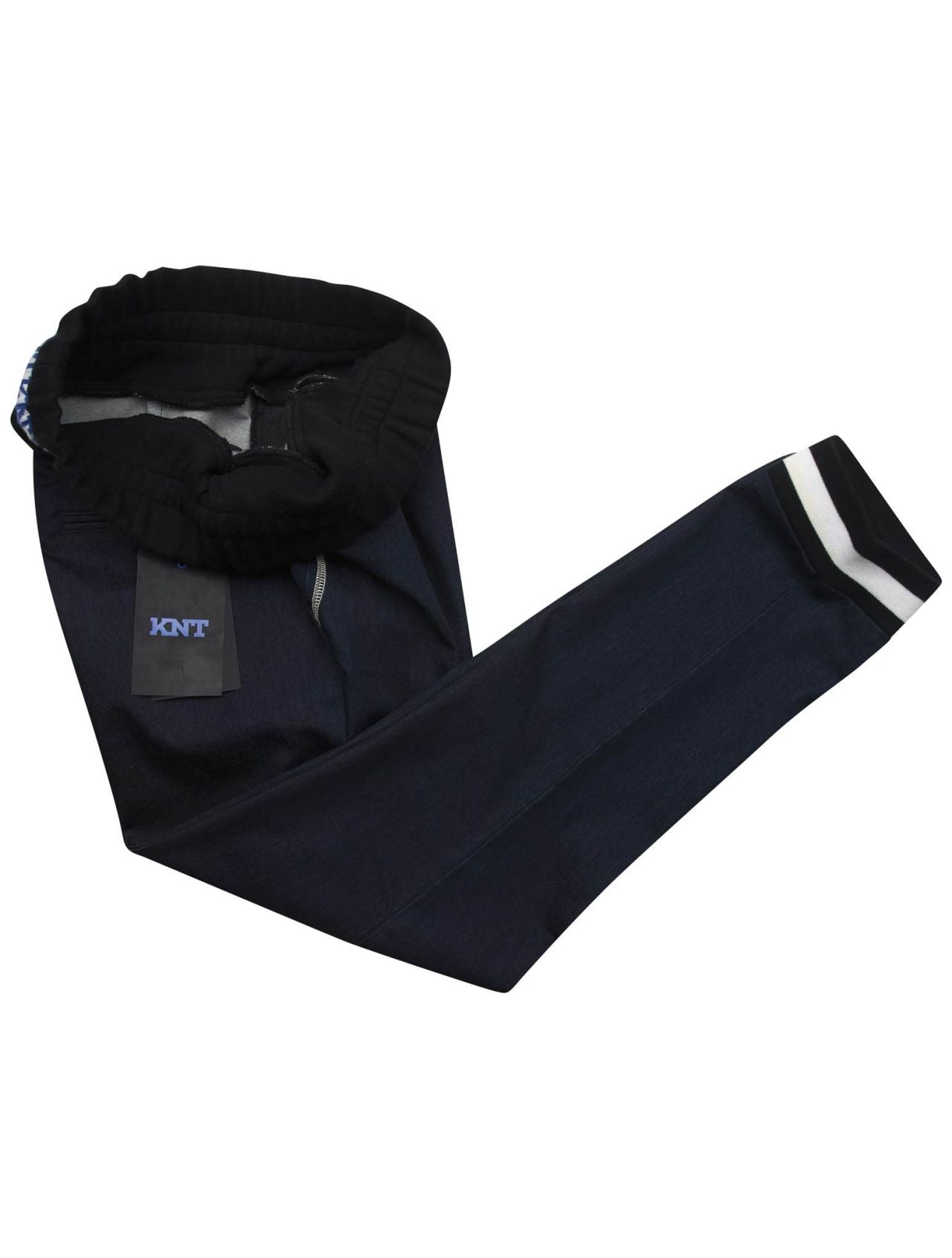 KNT Kiton Blue Cotton Pl Ea Pants