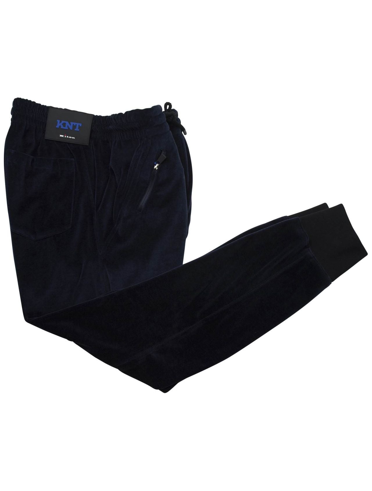 KNT Kiton Blue Cotton Pl Pants