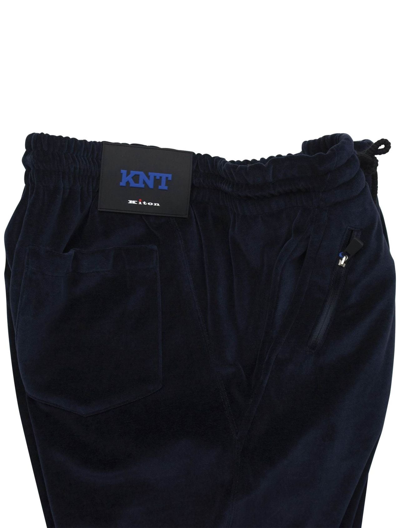 KNT Kiton Blue Cotton Pl Pants