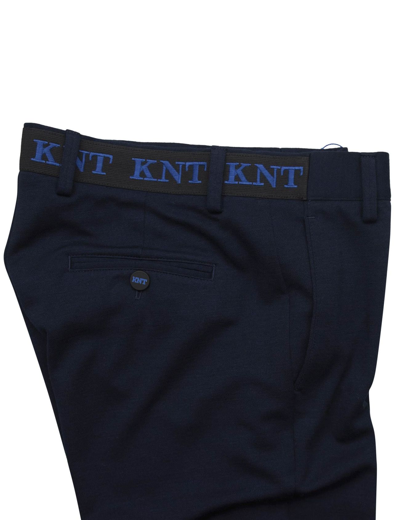 KNT Kiton Blue Pl Wool Pants