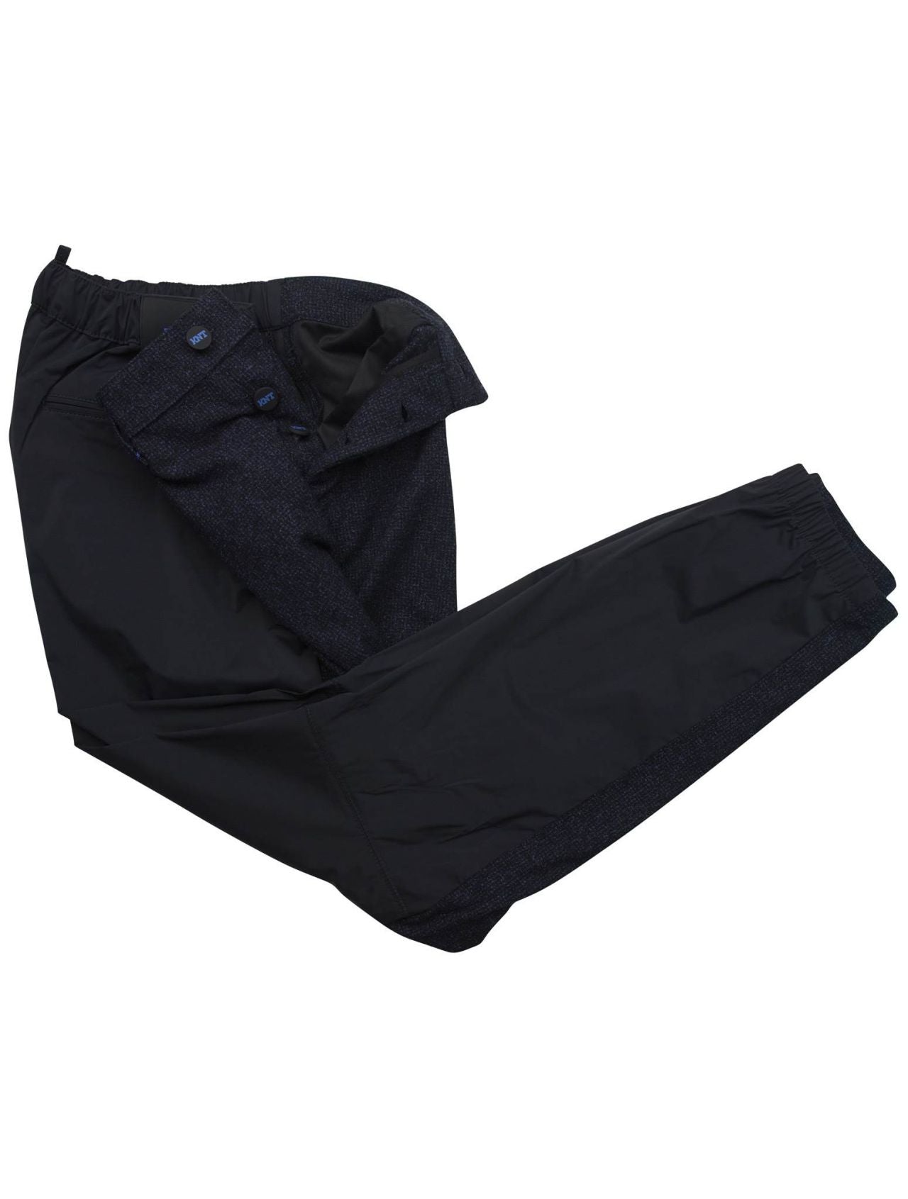 KNT Kiton Black Blue PA Virgin Wool Silk Pa Pants