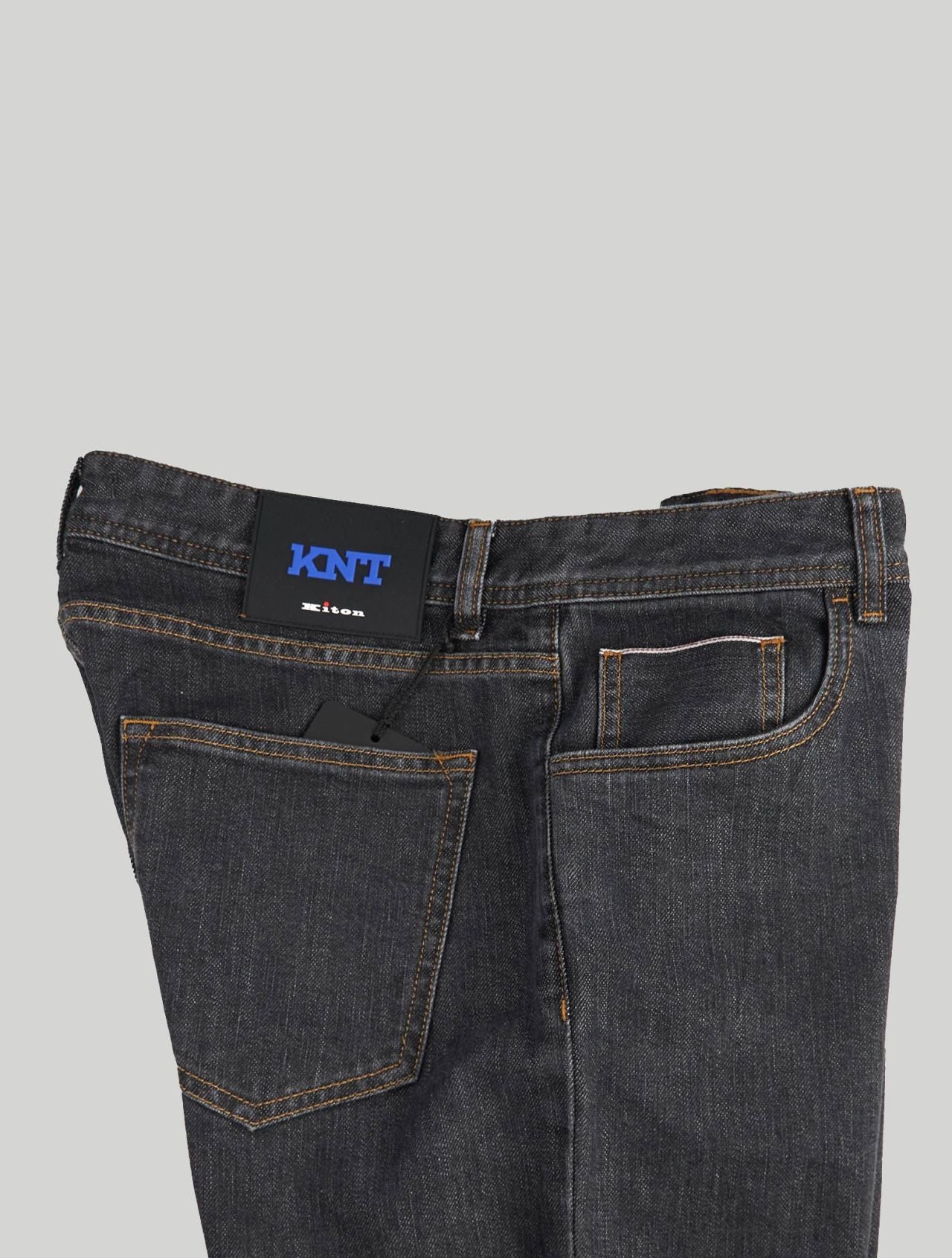 KNT Kiton Gray Cotton Pe Jeans