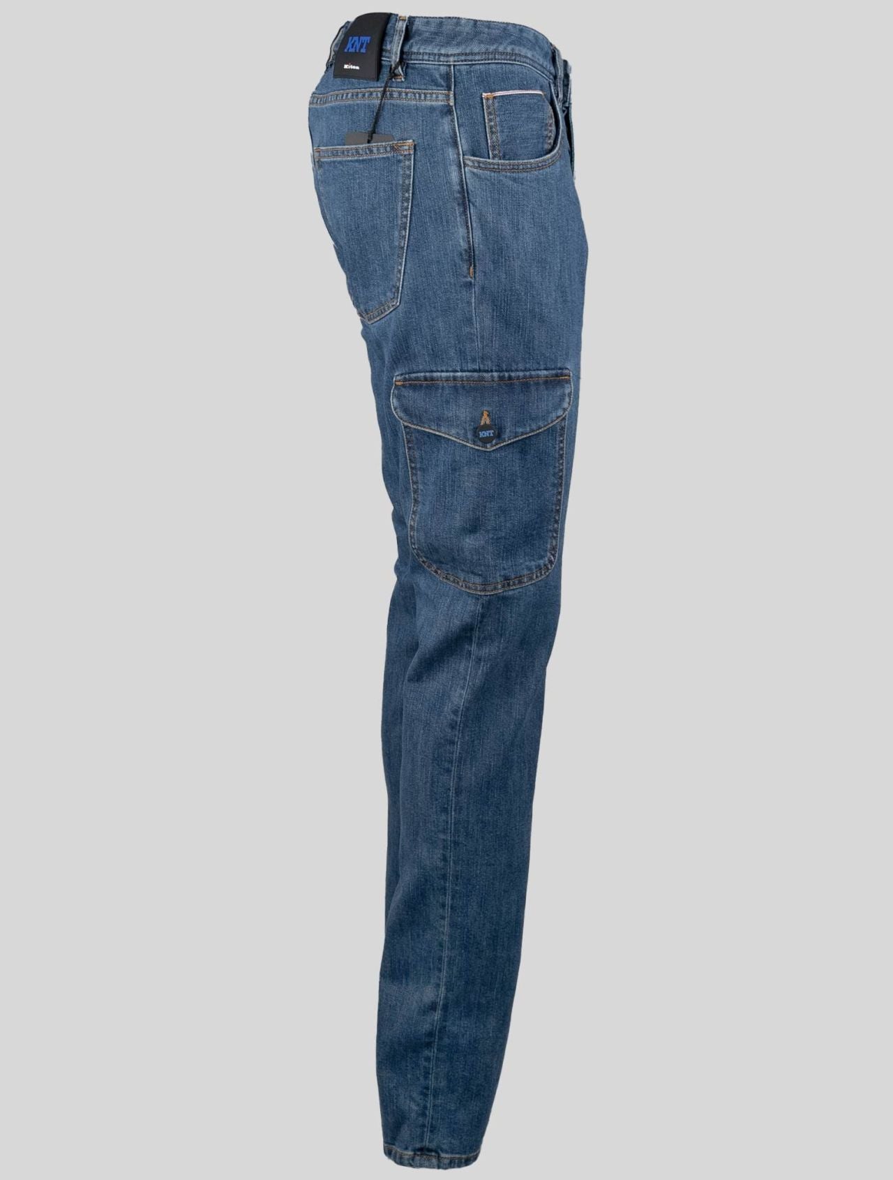 KNT Kiton Blue Cotton Pe Jeans Cargo