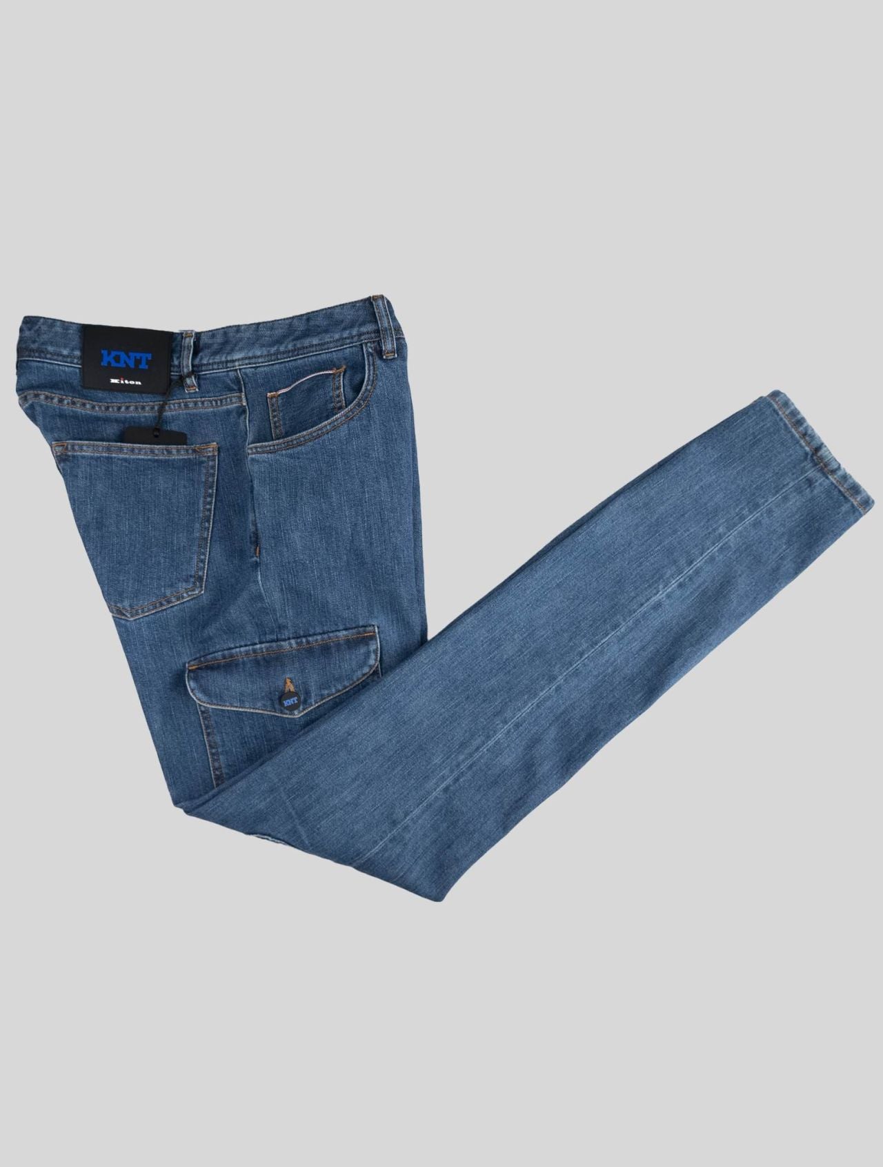 KNT Kiton Blue Cotton Pe Jeans Cargo