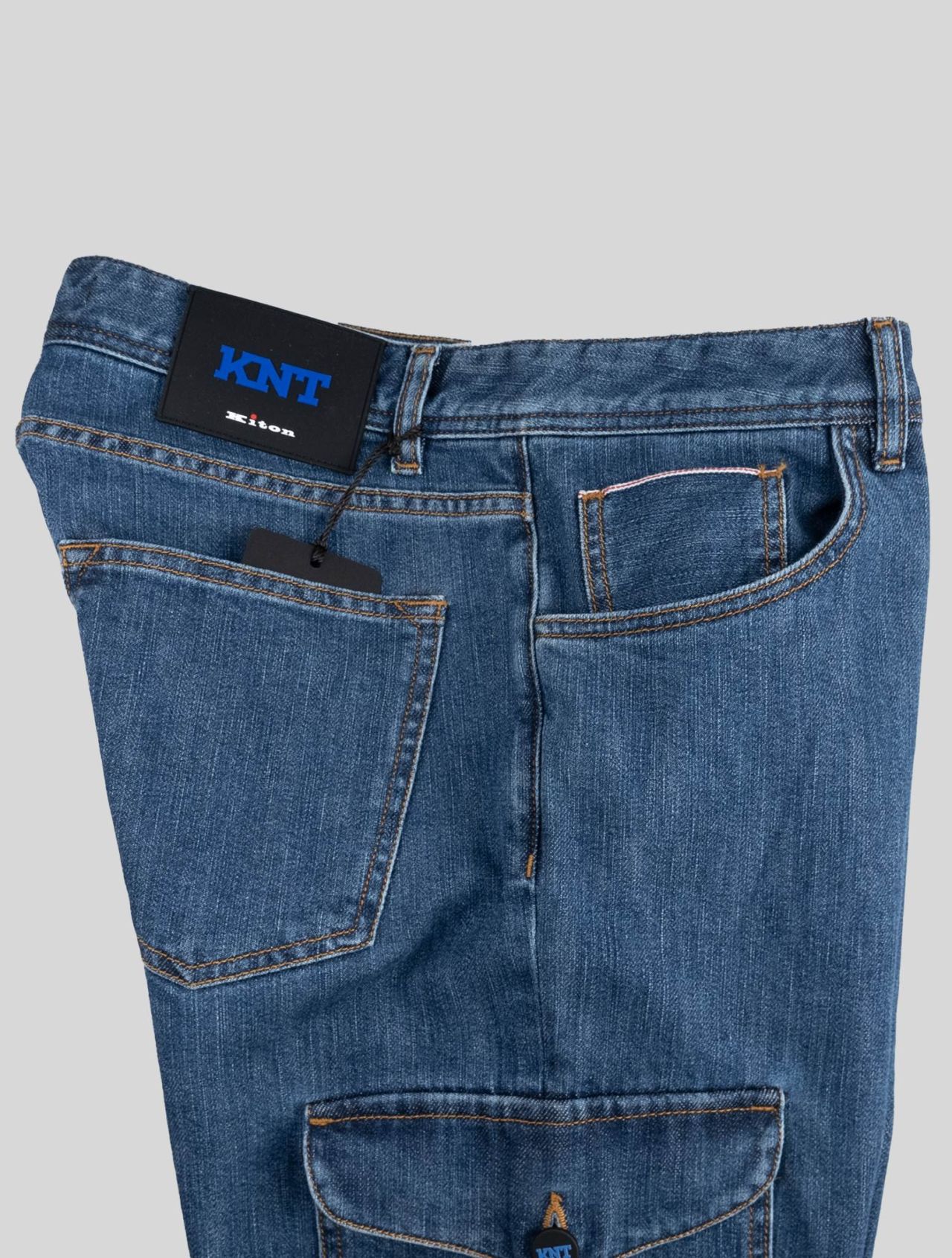 KNT Kiton Blue Cotton Pe Jeans Cargo