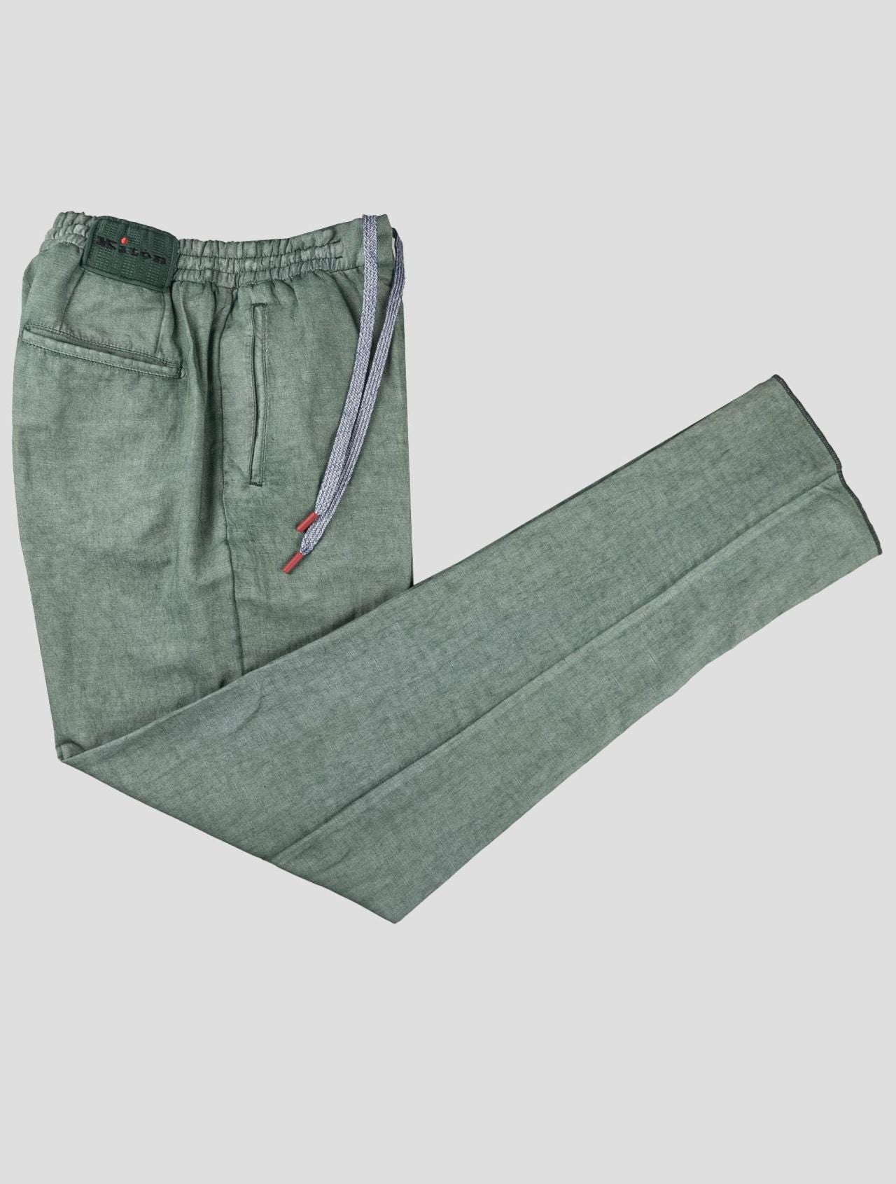 Kiton Green Cotton Lycra Pants