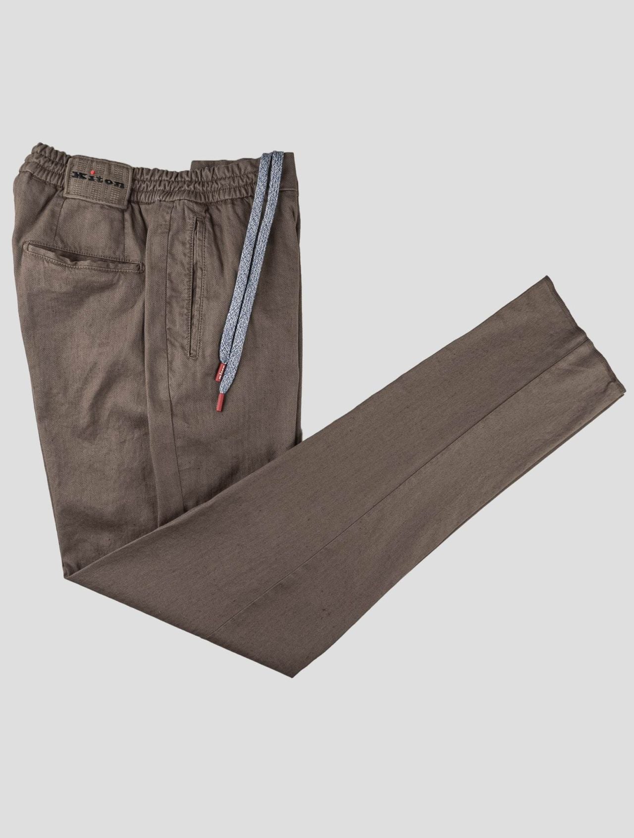 Kiton Brown Linen Cotton Ea Pants